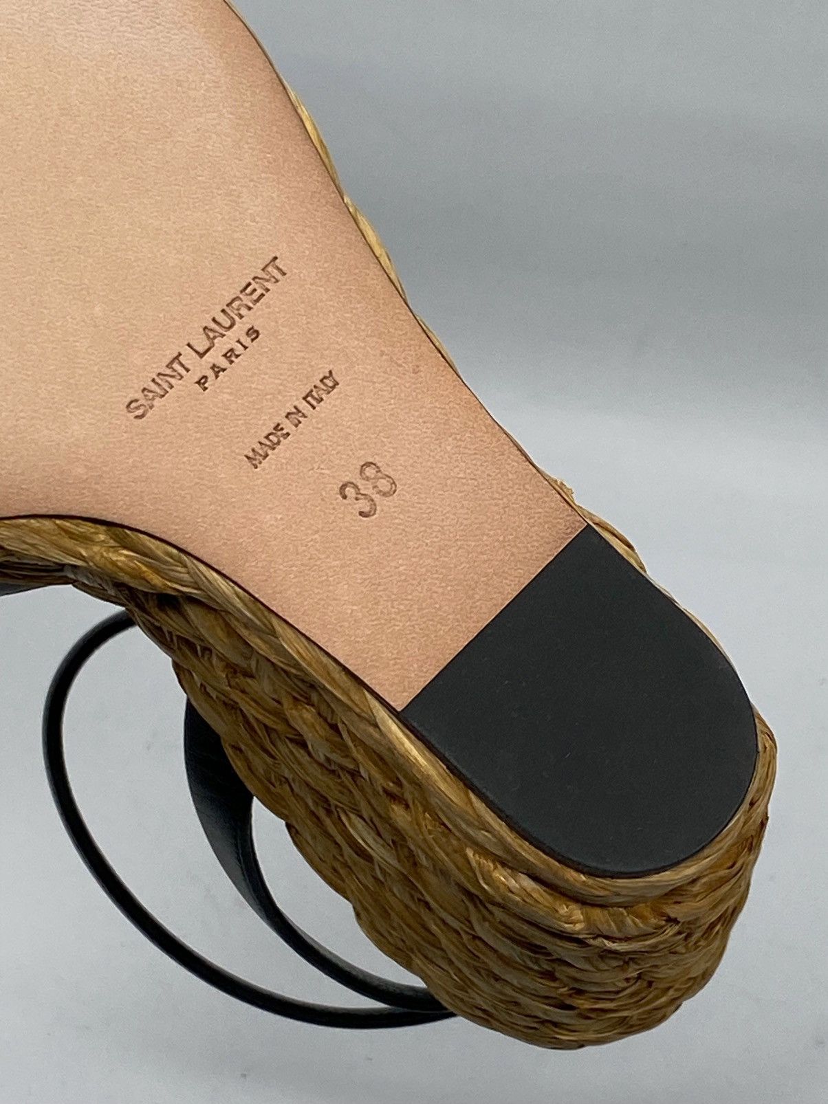 Yves Saint Laurent Saint Laurent leather espadrille wedge sandals size 38 Size US 8 / IT 38 - 17 Thumbnail