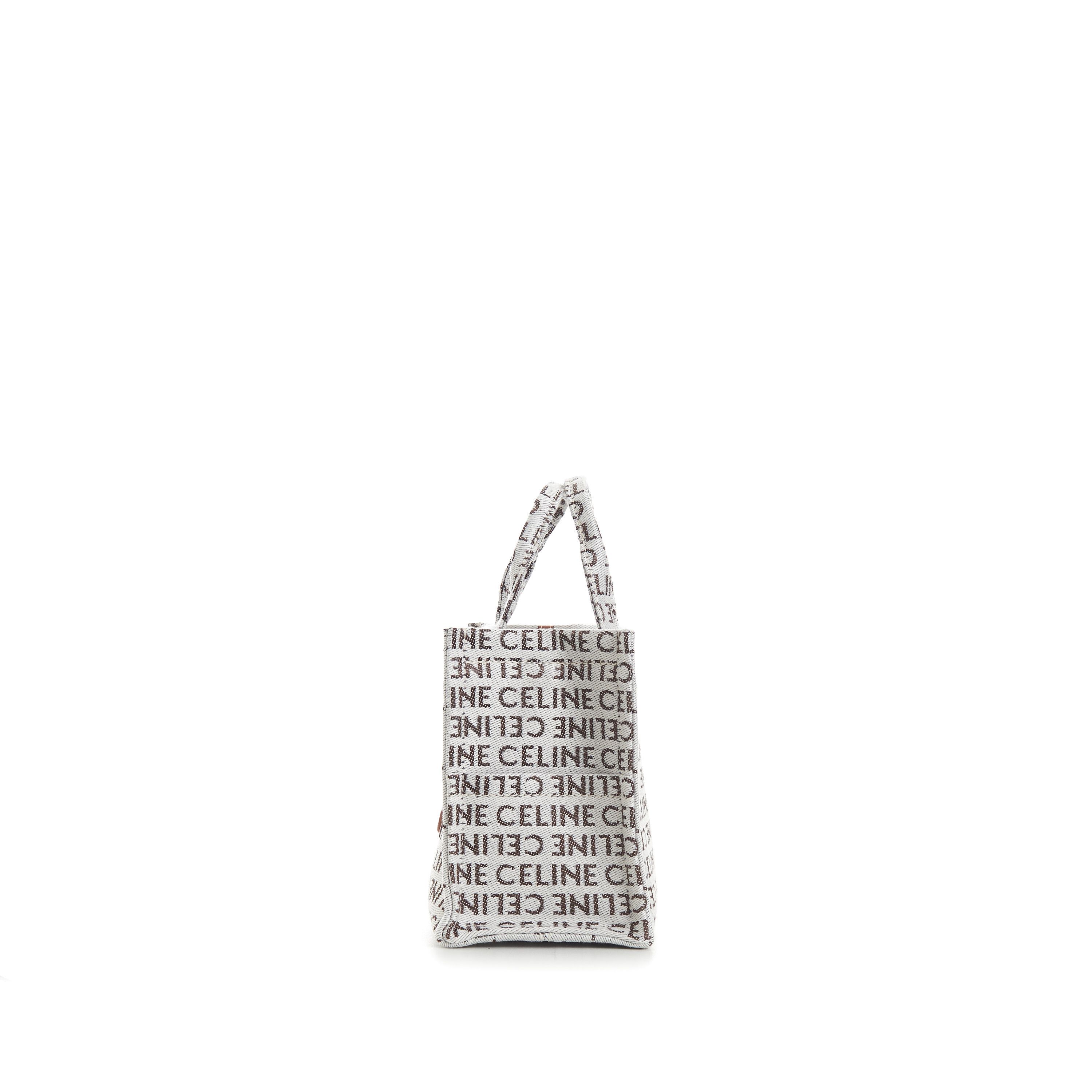 Celine Small Cabas Thais Bag - Textile, Celine All-Over, Triomphe Size ONE SIZE - 3 Thumbnail