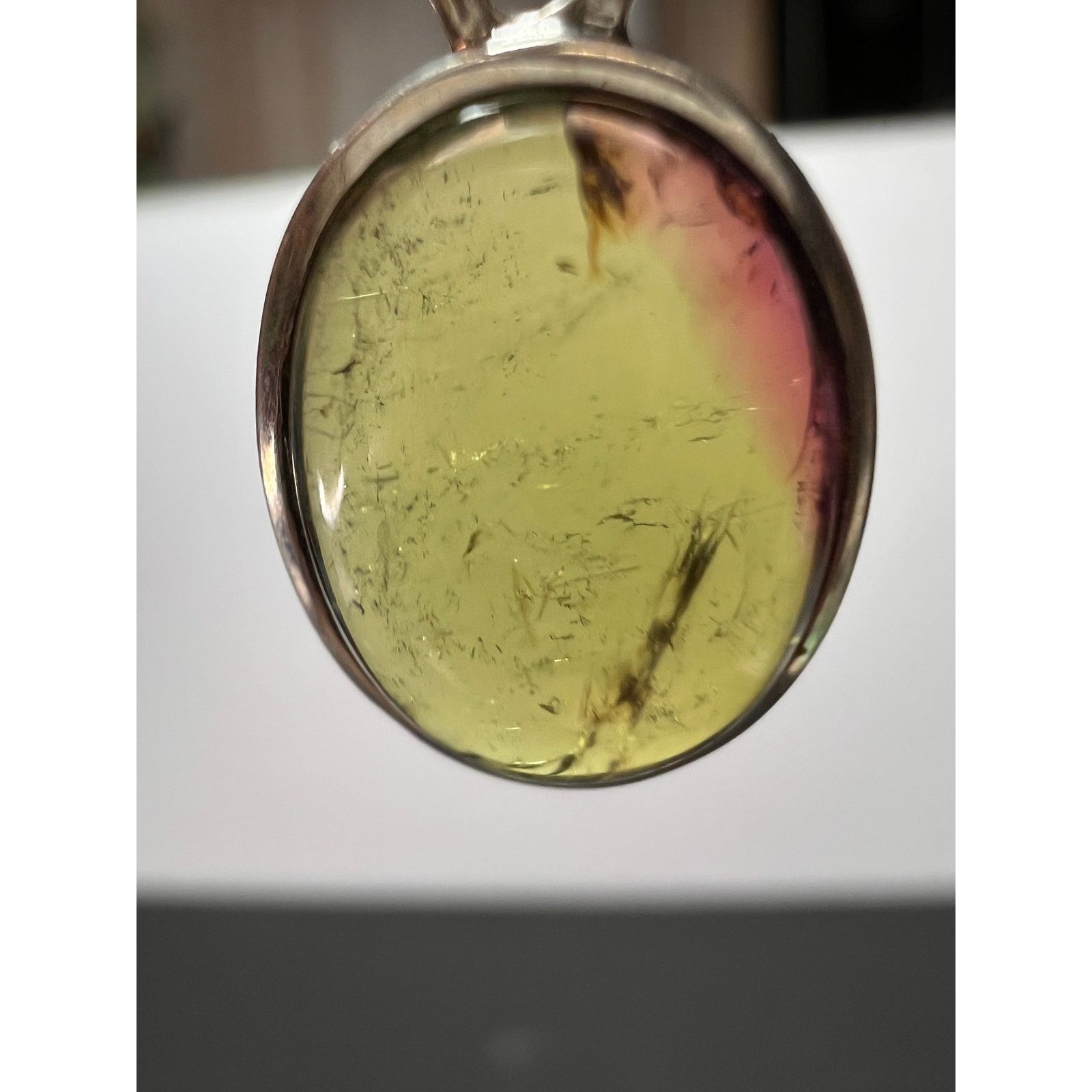 Other NEW Green with pink tourmaline 925 pendant 2.34 grams Size ONE SIZE - 11 Thumbnail