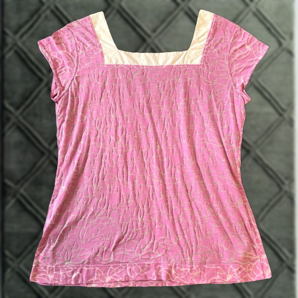 Merrell VINTAGE Merrell Blouse Shirt Womens Pink Floral Burnout Y2K Sporty Casual Size L Size L / US 10 / IT 46 - 1 Thumbnail