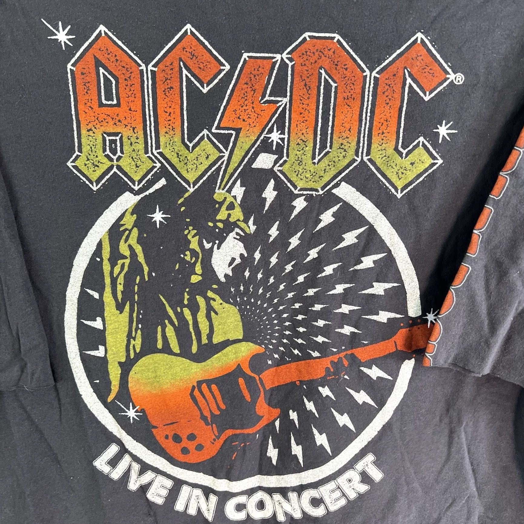 Olive AC/DC Graphic Print T-Shirt Adult L Brown Music Rock Mens Size US L / EU 52-54 / 3 - 2 Thumbnail