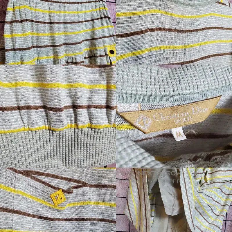 Dior Dior Summer Gray Striped Short Sleeve Top . Size M / US 6-8 / IT 42-44 - 7 Thumbnail