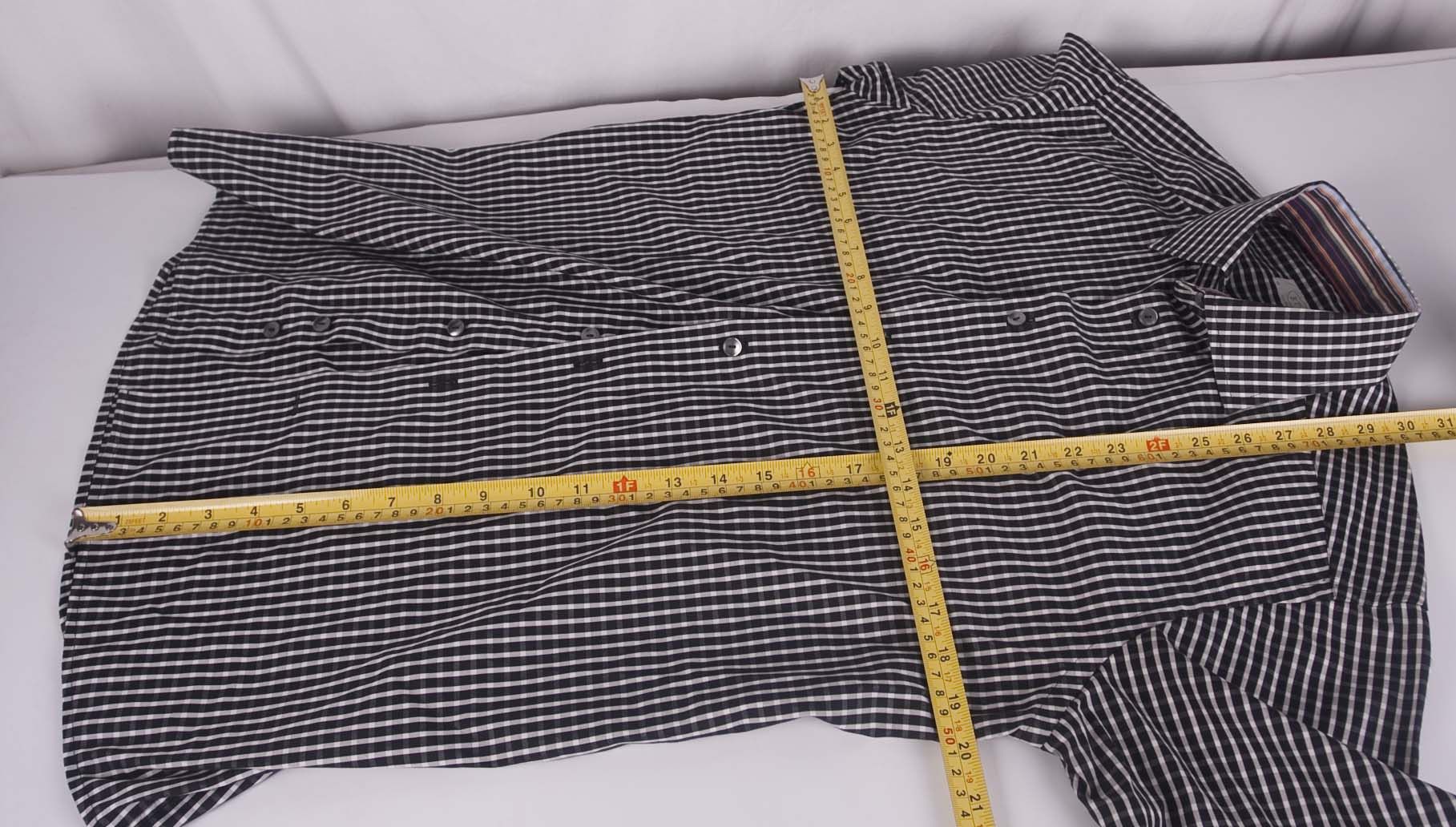 Eton Eton Shirt Contemporary Black Gray Plaid Size 15.75 /40 Size 40R - 5 Thumbnail
