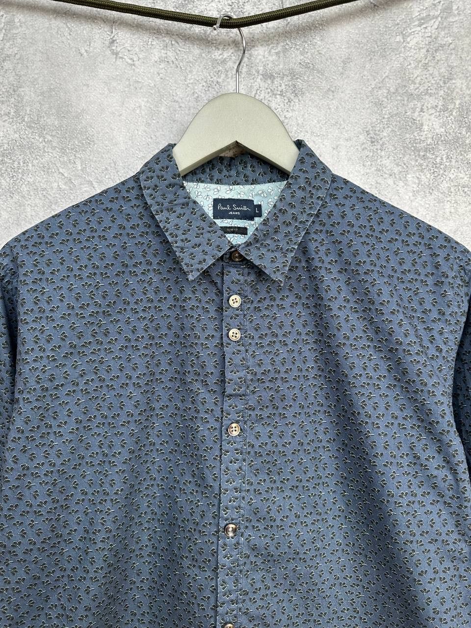 Paul Smith Paul Smith Jeans Button Up Shirt Flowered Navy LS Size US L / EU 52-54 / 3 - 4 Thumbnail