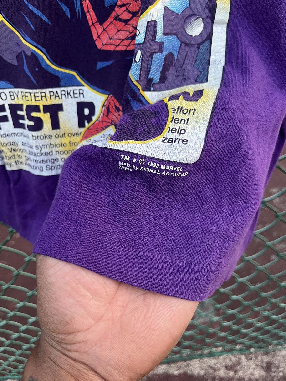 Marvel Comics × Vintage SUPER RARE Marvel Spider-Man t shirt Size US L / EU 52-54 / 3 - 3 Thumbnail