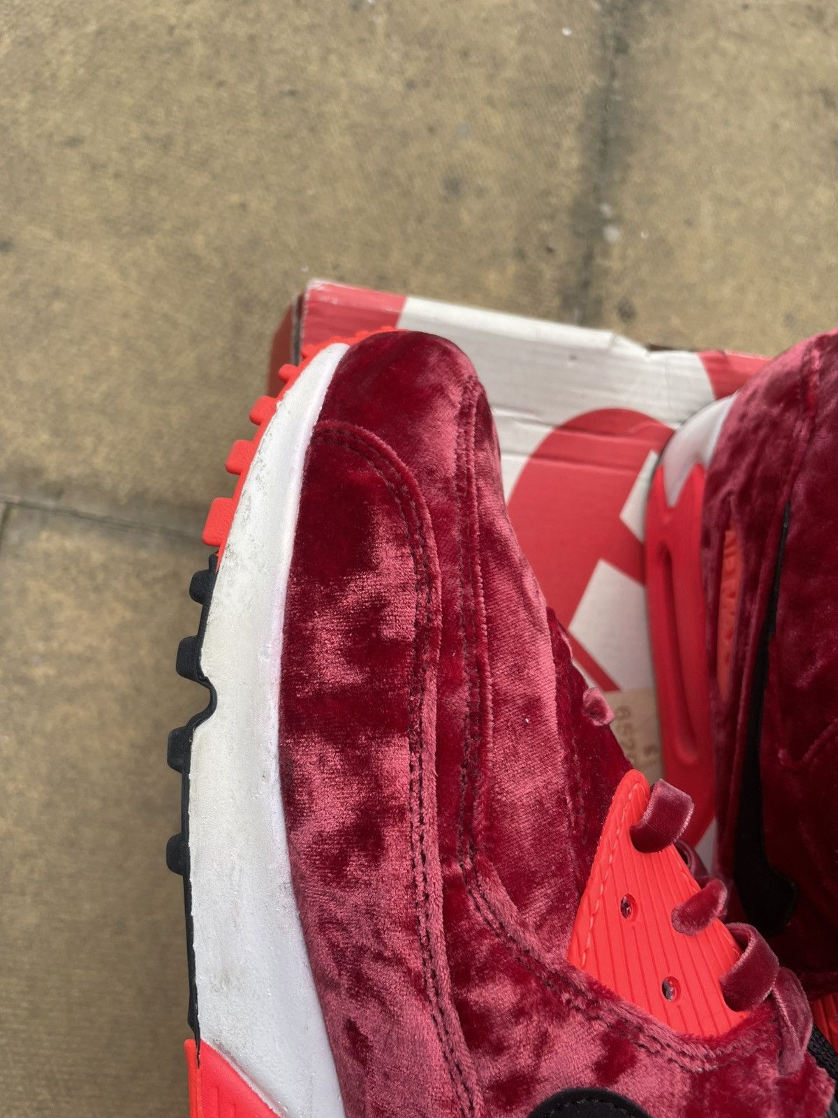 Nike × Vintage Nike air max 90 25th anniversary red Velvet limited ed uk 9 Size US 9 / EU 42 - 10 Thumbnail
