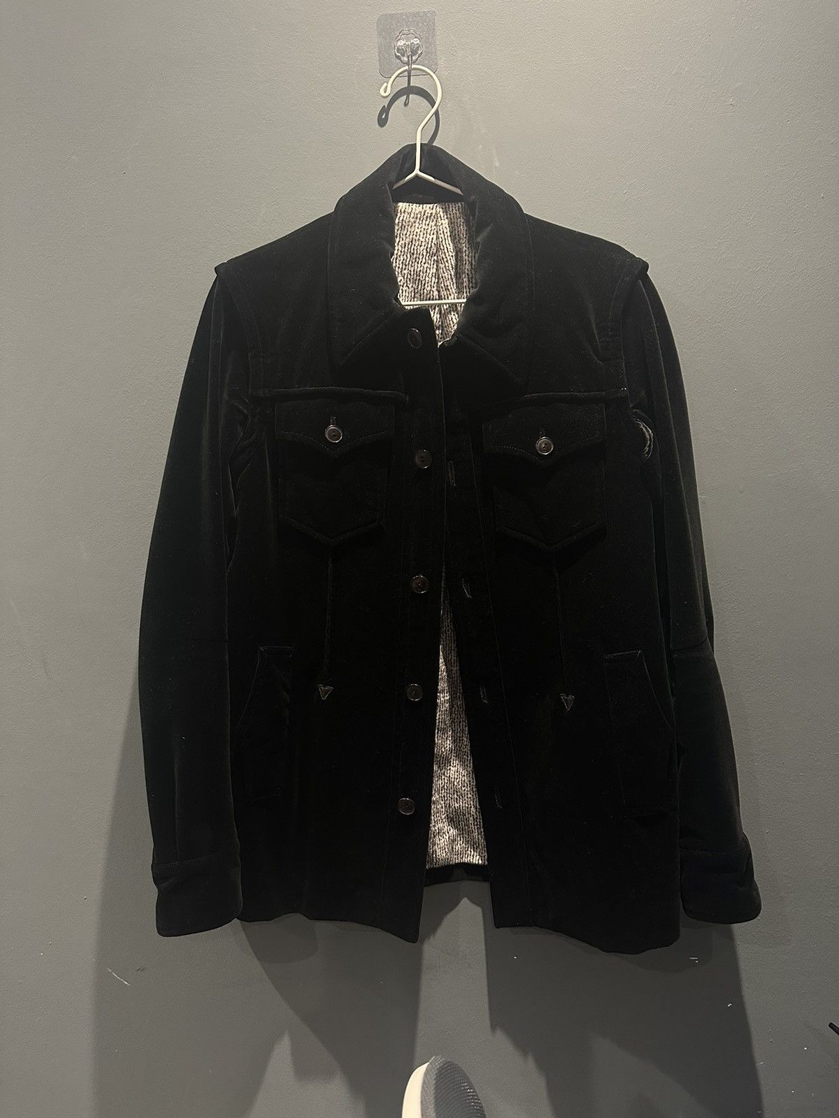 image of Number N Ine Number(N)Ine Fw07 Velvet Jacket in Black, Men's (Size Small)