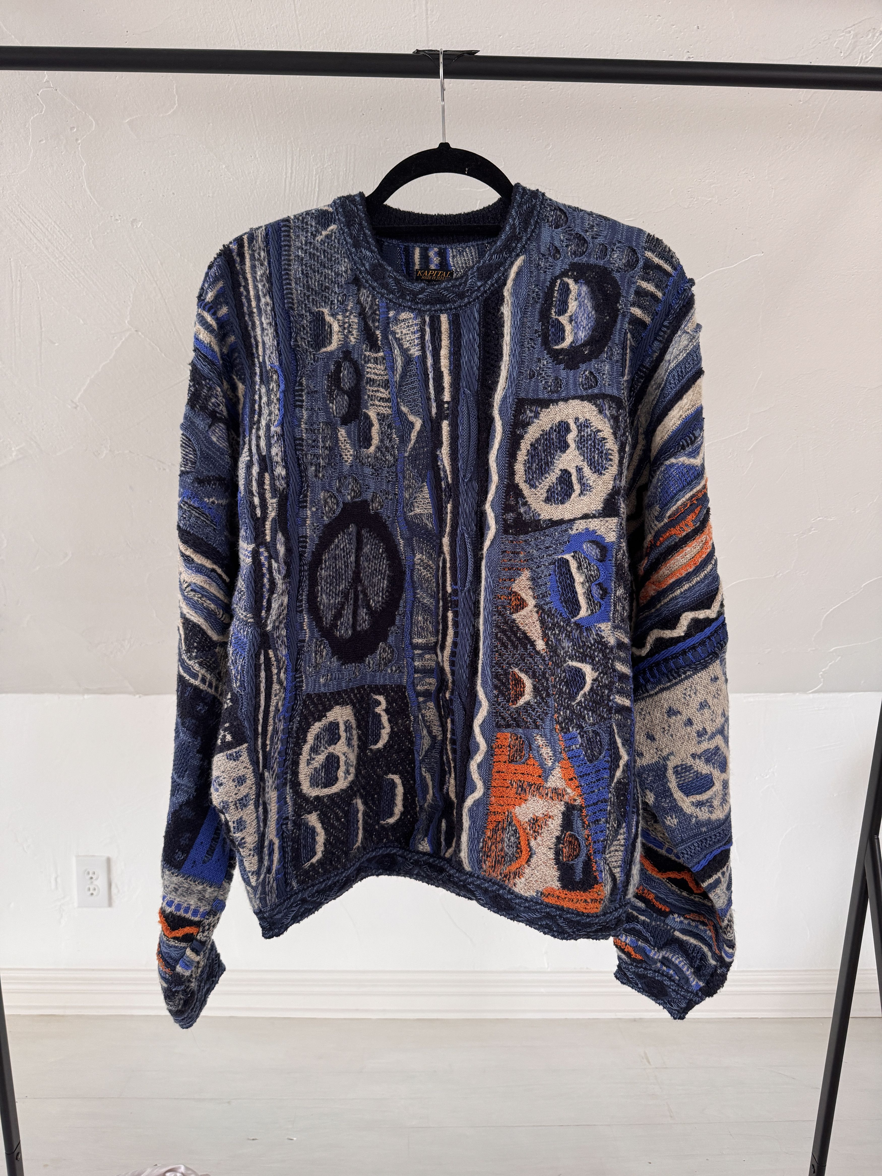 Kapital Kapital 7G Boro Gaudy Knit Sweater Size US L / EU 52-54 / 3 - 1 Thumbnail
