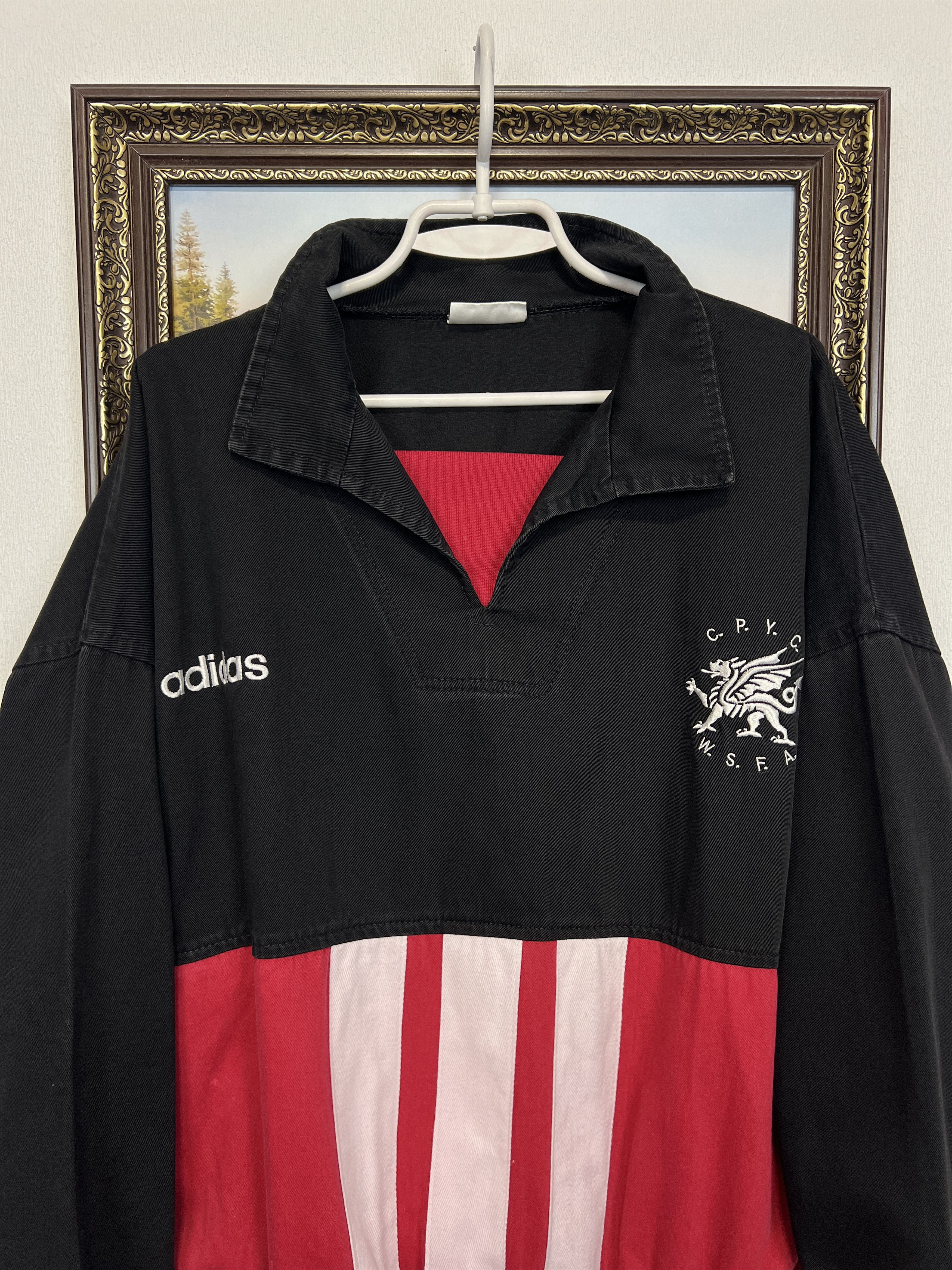 Adidas Vintage Wales National Union Train Jacket Track Top Rare Size US L / EU 52-54 / 3 - 2 Thumbnail