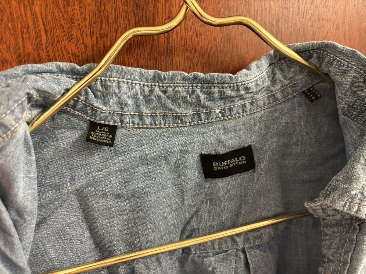 Buffalo David Bitton Denim / Chambray button-up shirt Size US L / EU 52-54 / 3 - 3 Thumbnail