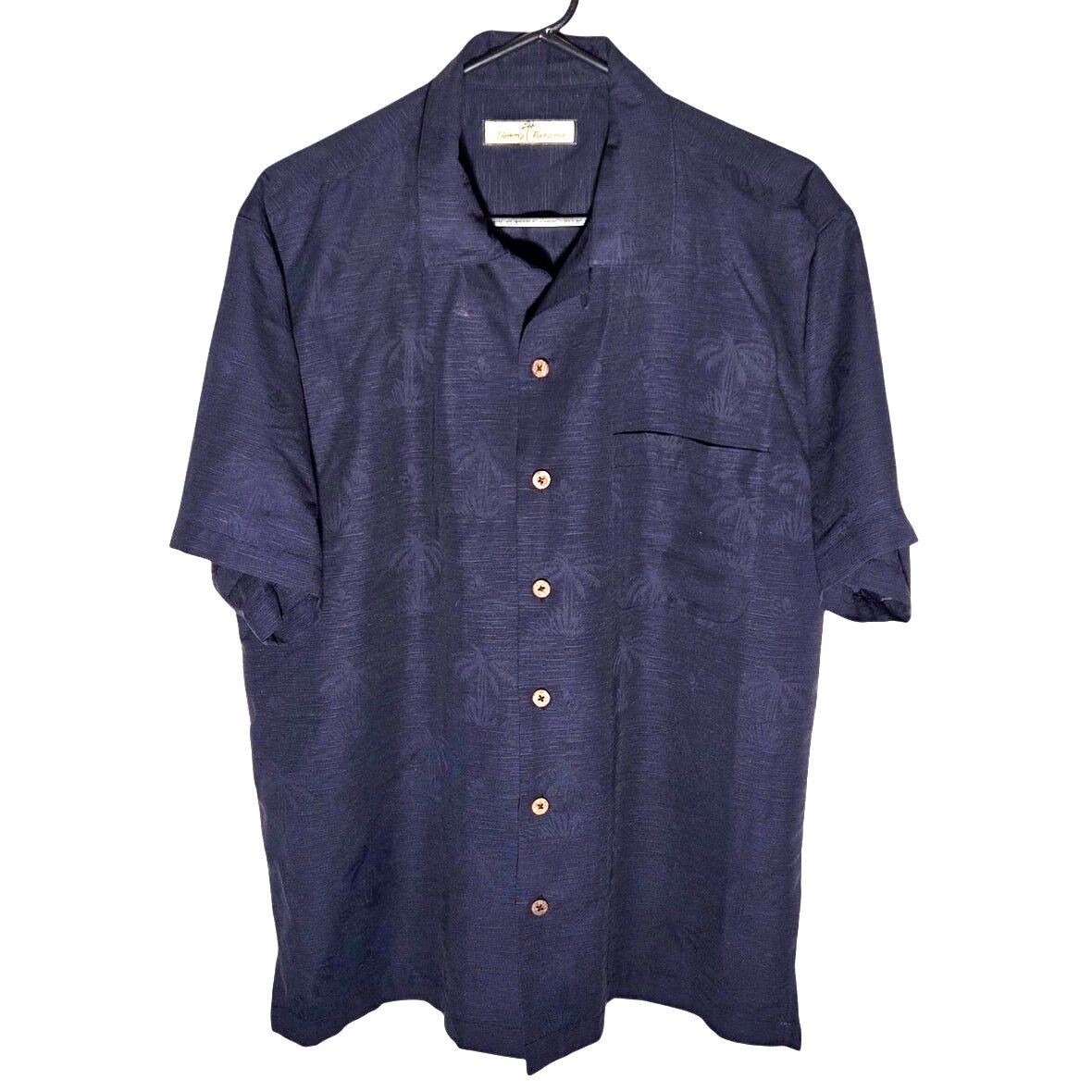 Tommy Bahama Tommy Bahama Navy Blue Linen Floral Short Sleeve Shirt Size US L / EU 52-54 / 3 - 1 Thumbnail