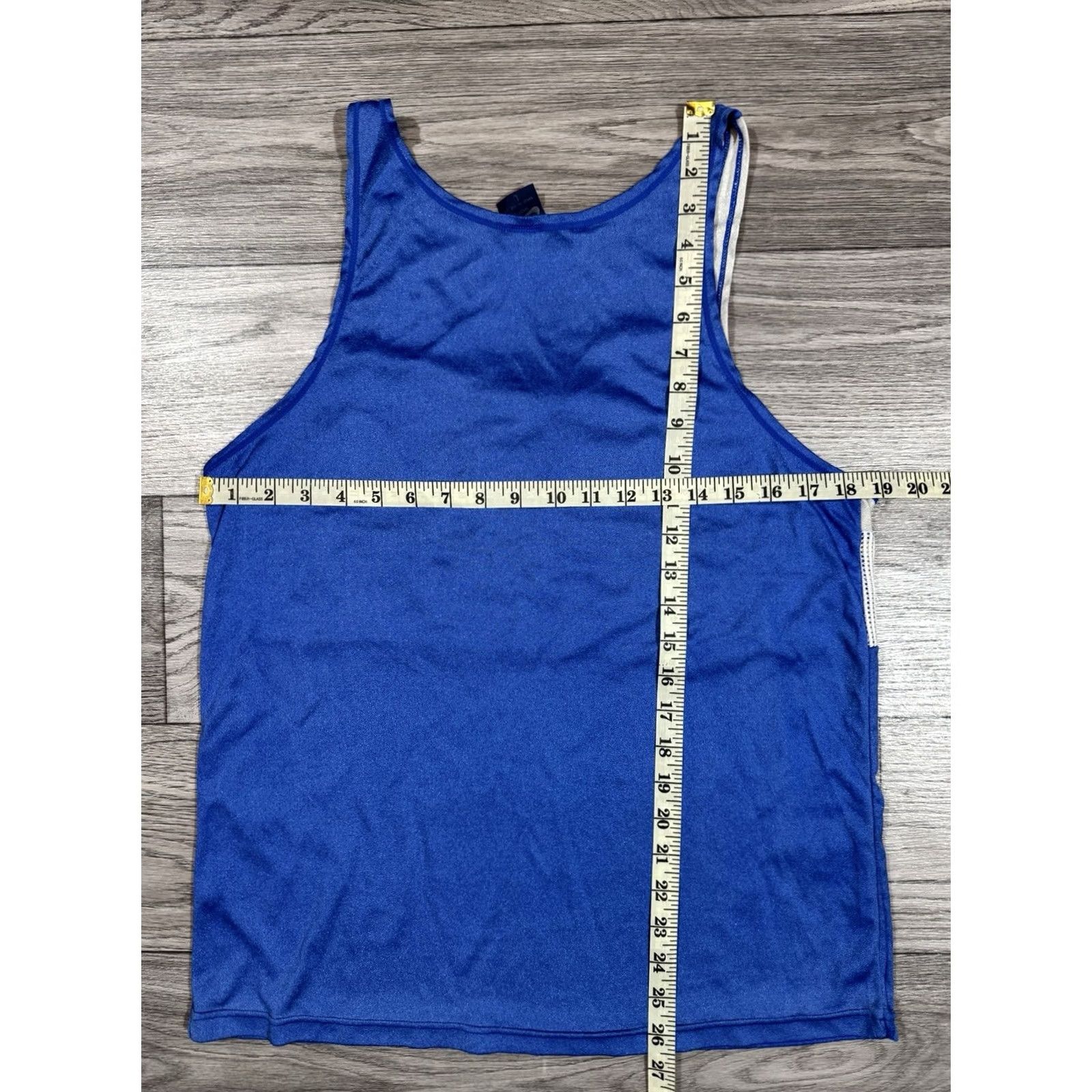 Nike Nike 1980s Athletic Running Tank Top Jersey Unisex Adults L Blue/Beige/gray USA UK Made Nike 1980 Model Size US L / EU 52-54 / 3 - 2 Thumbnail