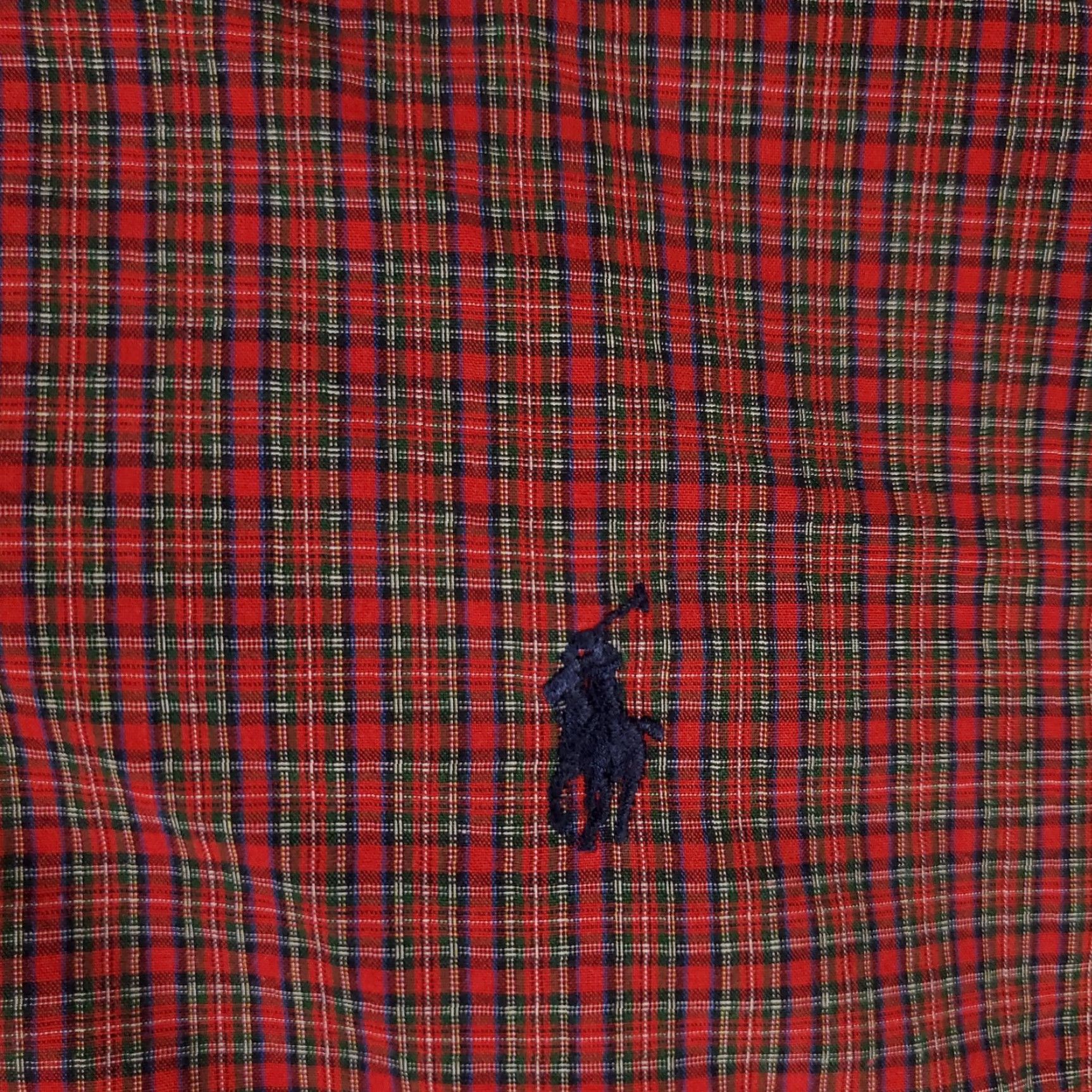 Ralph Lauren VINTAGE Ralph Lauren Shirt Men Dress Shirt Red Plaid 17 Button-Down Long Sleeve Mens 17 Red Plaid Dress Shirt Size 46R - 2 Thumbnail
