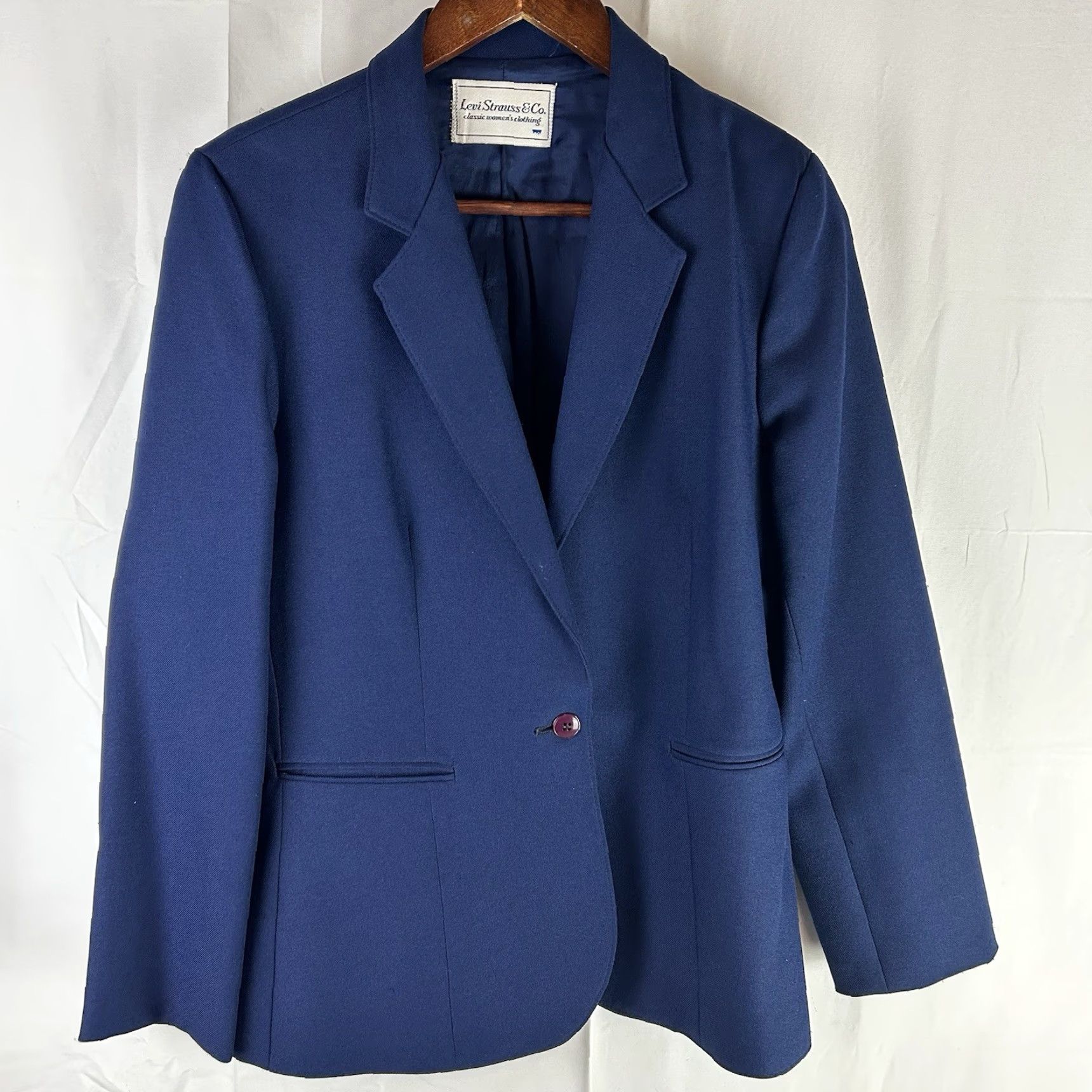 Levi's VINTAGE Levi's Blue Blazer Skirt Suit Set Size 14 80s 90s Power Suit Retro Women Size 36" / US 14 / IT 50 - 2 Thumbnail