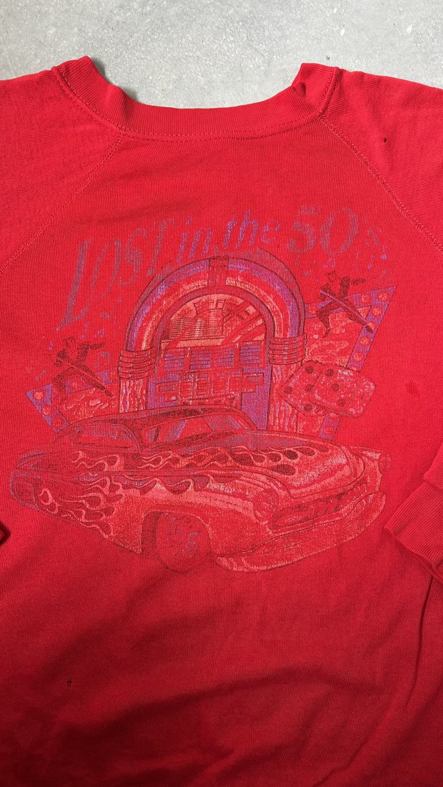 Vintage VINTAGE CAR SHOW RACING LOST IN 50S SWEATSHIRT Size US XXL / EU 58 / 5 - 2 Thumbnail