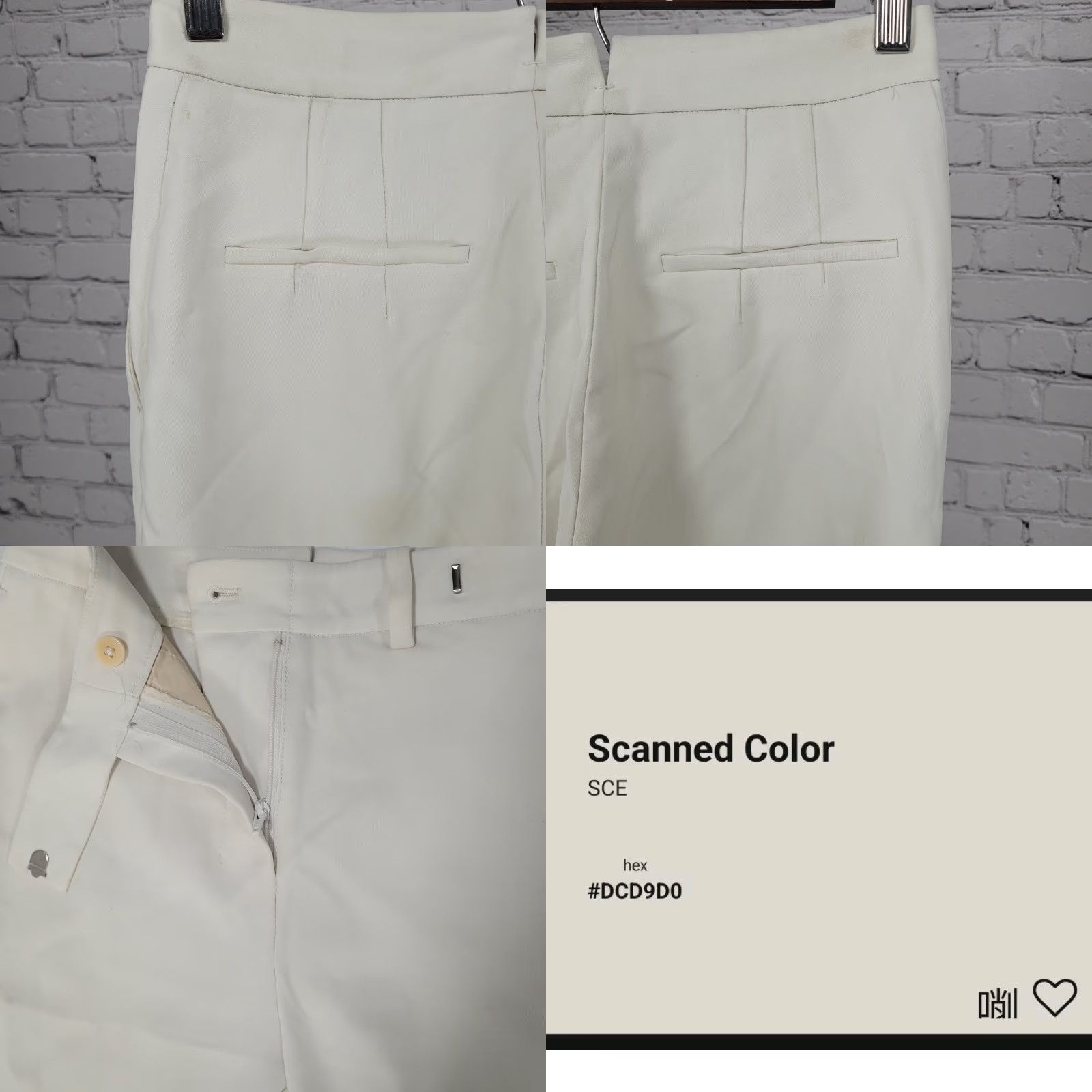 Vintage Babaton Ivory White Mid Rise Capri Pants Tapered Crop Pockets 0 Women Size 25" / US 0 / IT 36 - 9 Thumbnail