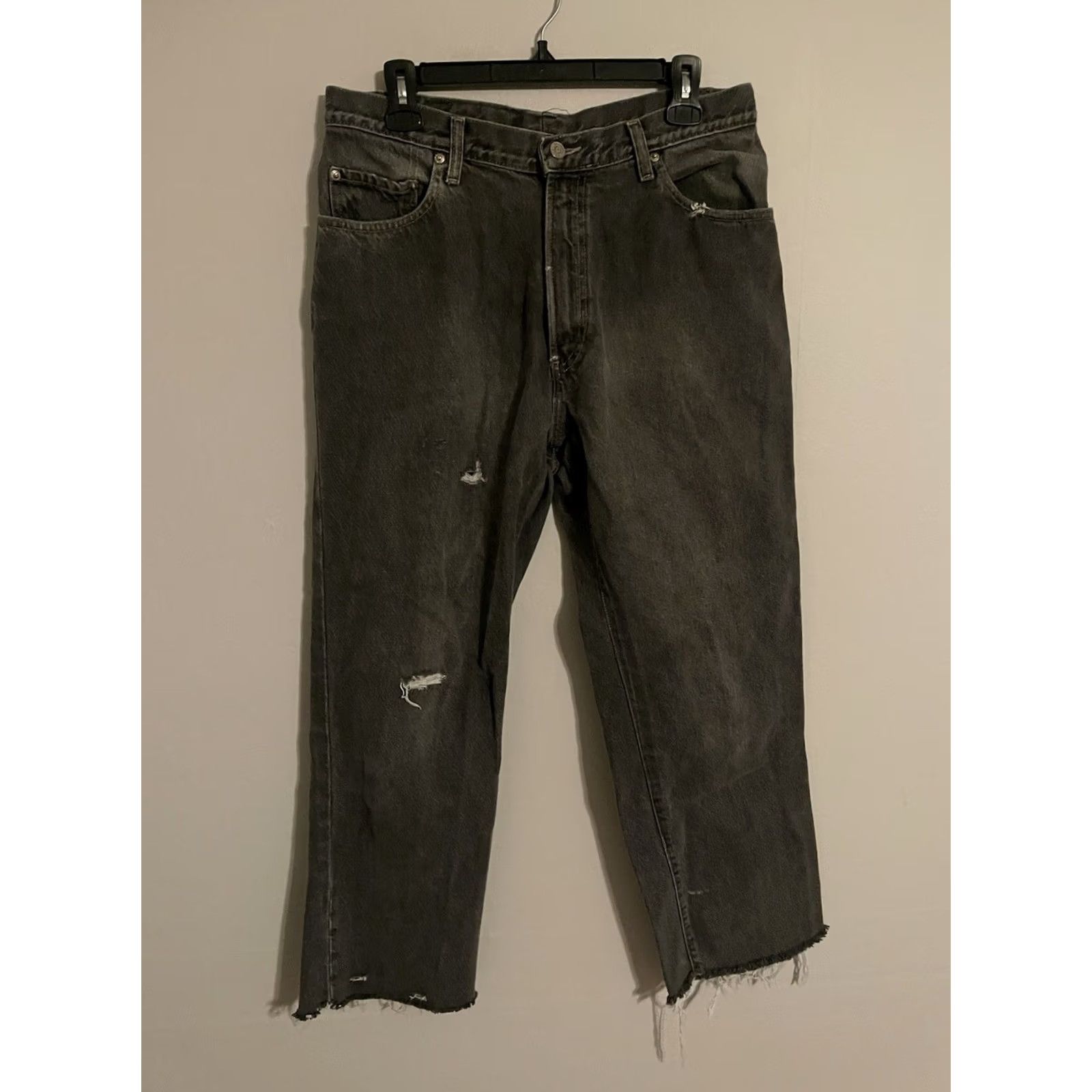 Vintage VTG RRL Ralph Lauren Double RL Black Faded Denim Jeans Distressed - Men's 32x28 Jeans Size US 32 / EU 48 - 3 Thumbnail