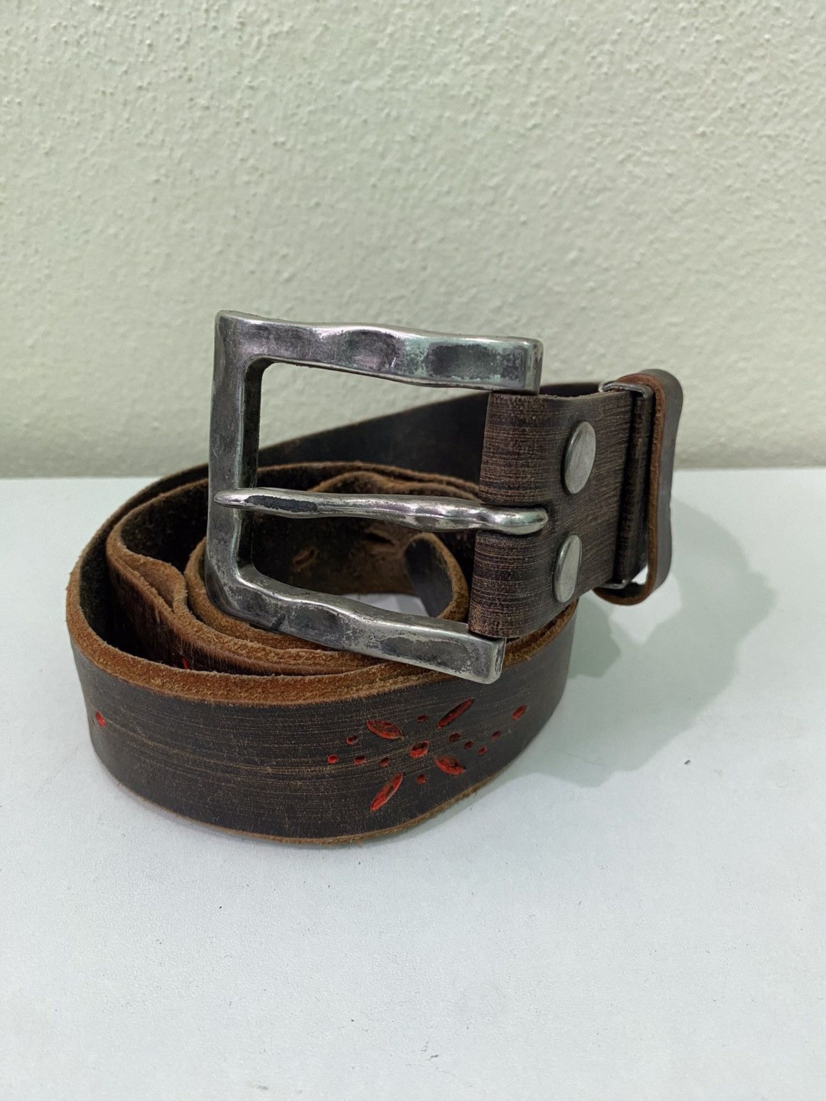 Japanese Brand Japanese Brand Leather Buckle Belt Size ONE SIZE - 2 Thumbnail