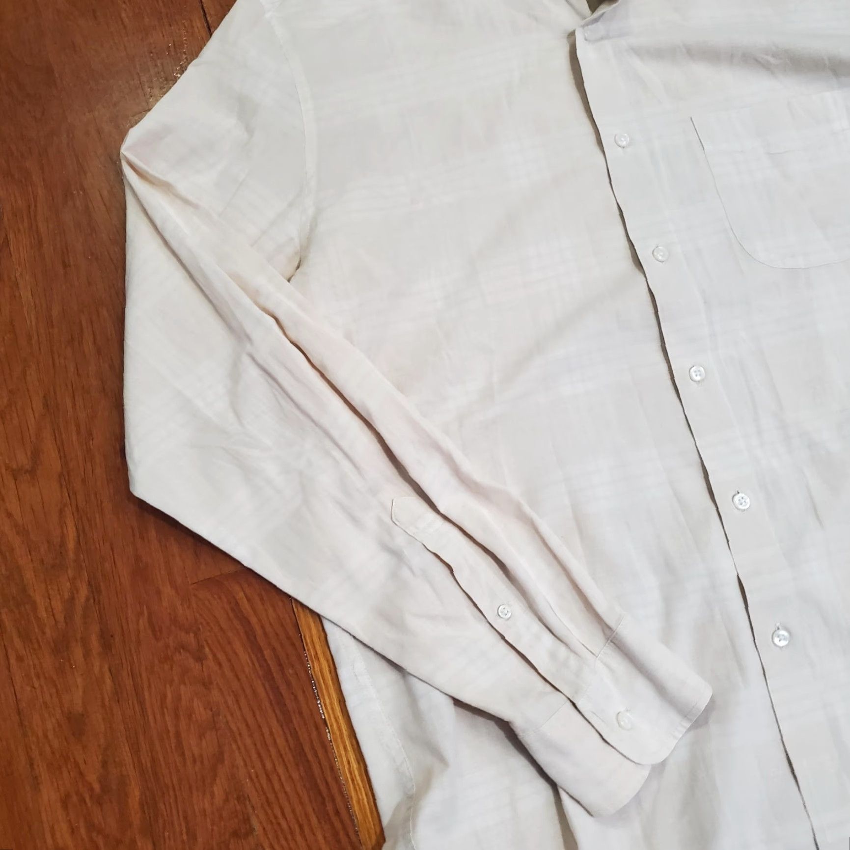 J.Crew J.Crew Shirt Mens Large White Plaid Long Sleeve Button-Up Classic Work Casual Size US L / EU 52-54 / 3 - 3 Thumbnail