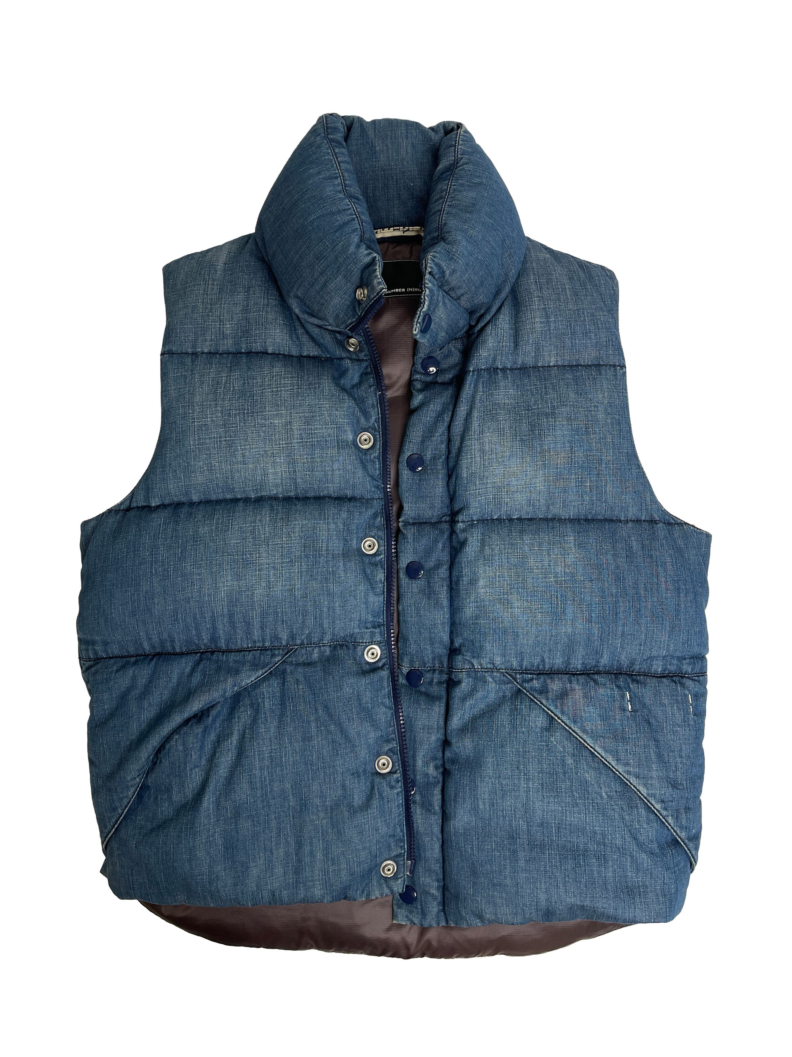 Number (N)ine Number (N)ine Denim Goose Down Puffer Vest Size US M / EU 48-50 / 2 - 2 Thumbnail