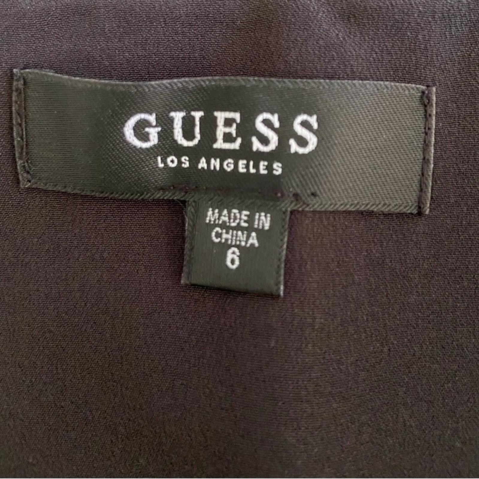Guess Guess Sexy Black Faux Leather Lacy Mini Skirt Womens Size 6 Size 28" / US 6 / IT 42 - 3 Thumbnail