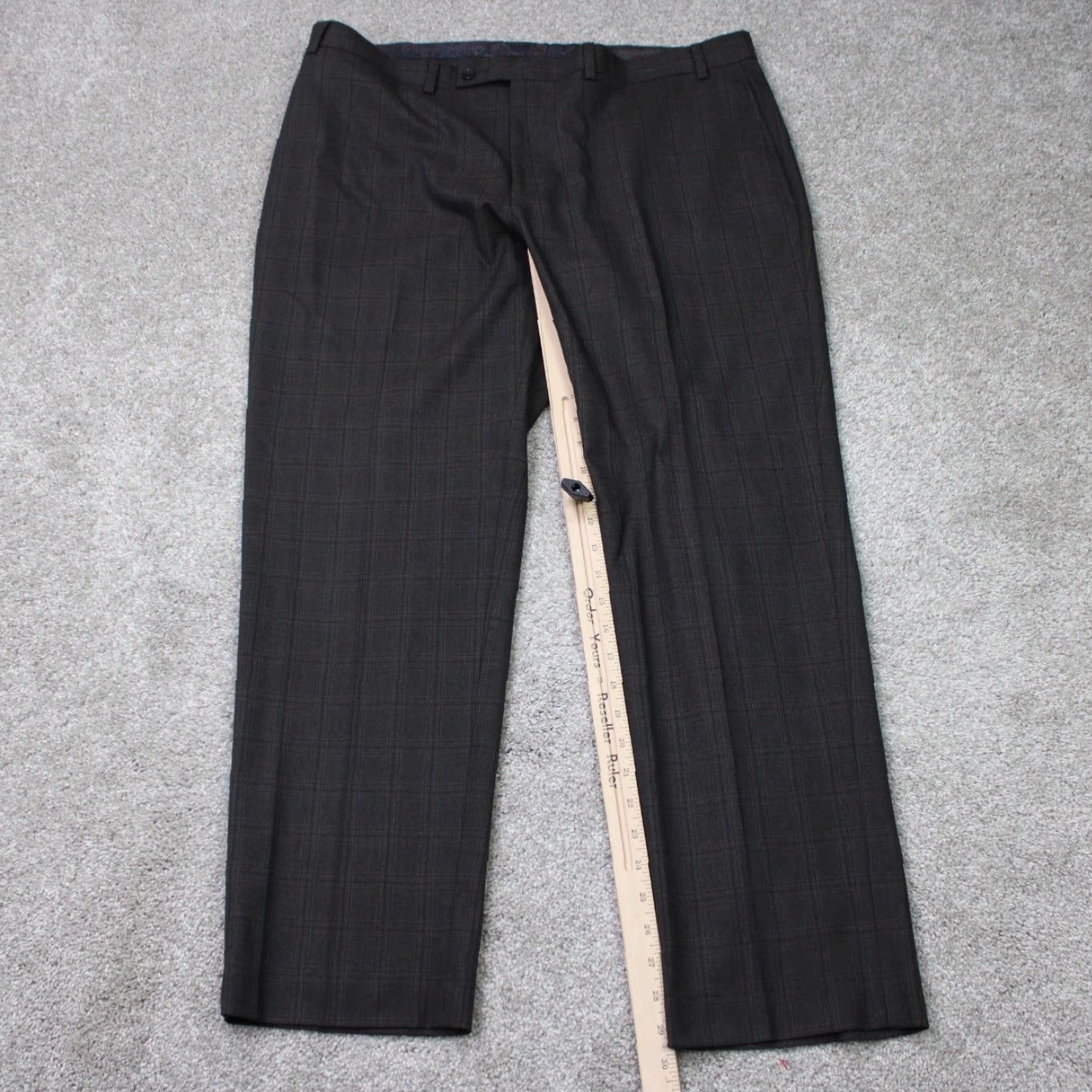 Ralph Lauren LAUREN Ralph Lauren Pants Mens 40x30 Gray Wool/Polyester Flat Front Dress Pants Front Button Zip Size US 40 / EU 56 - 3 Thumbnail