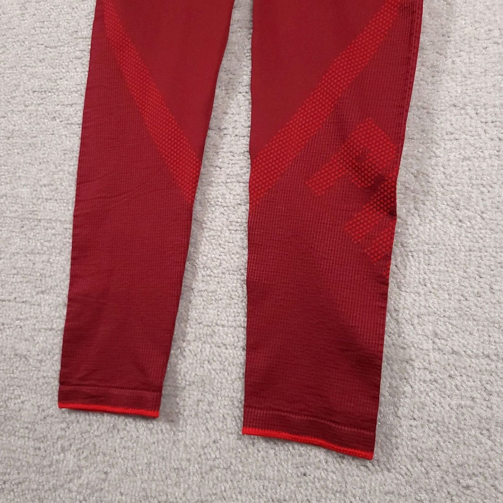 Pinko PINK Active Leggings Womens XS Red High Rise Seamless Yoga Gym Pants Size 26" / US 2 / IT 38 - 4 Thumbnail