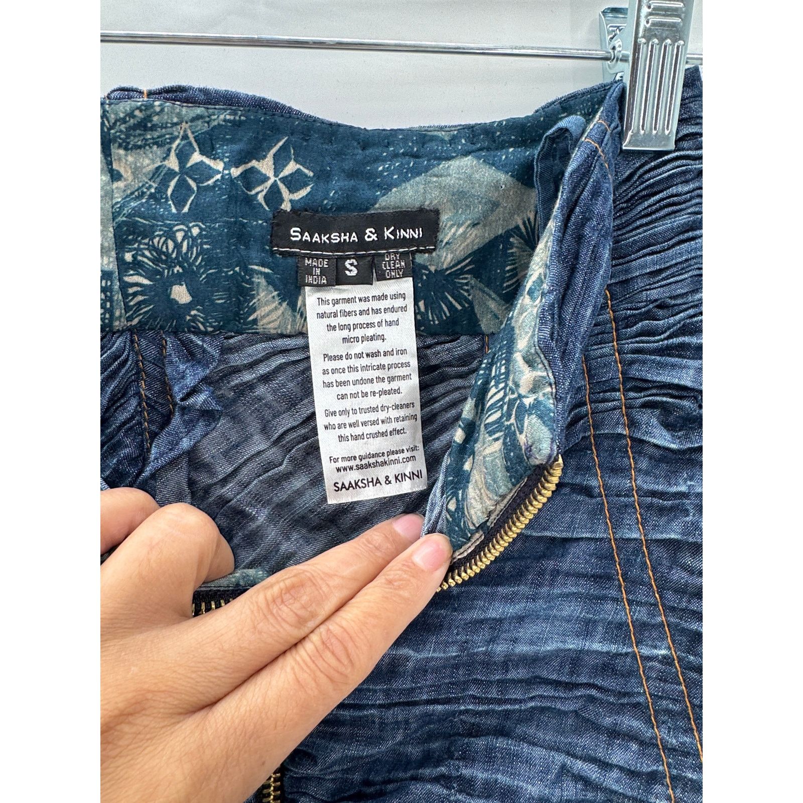 Other Saaksha & Kinni Square Cut Denim Bustier With Skirt S modern Size 26" / US 2 / IT 38 - 8 Thumbnail