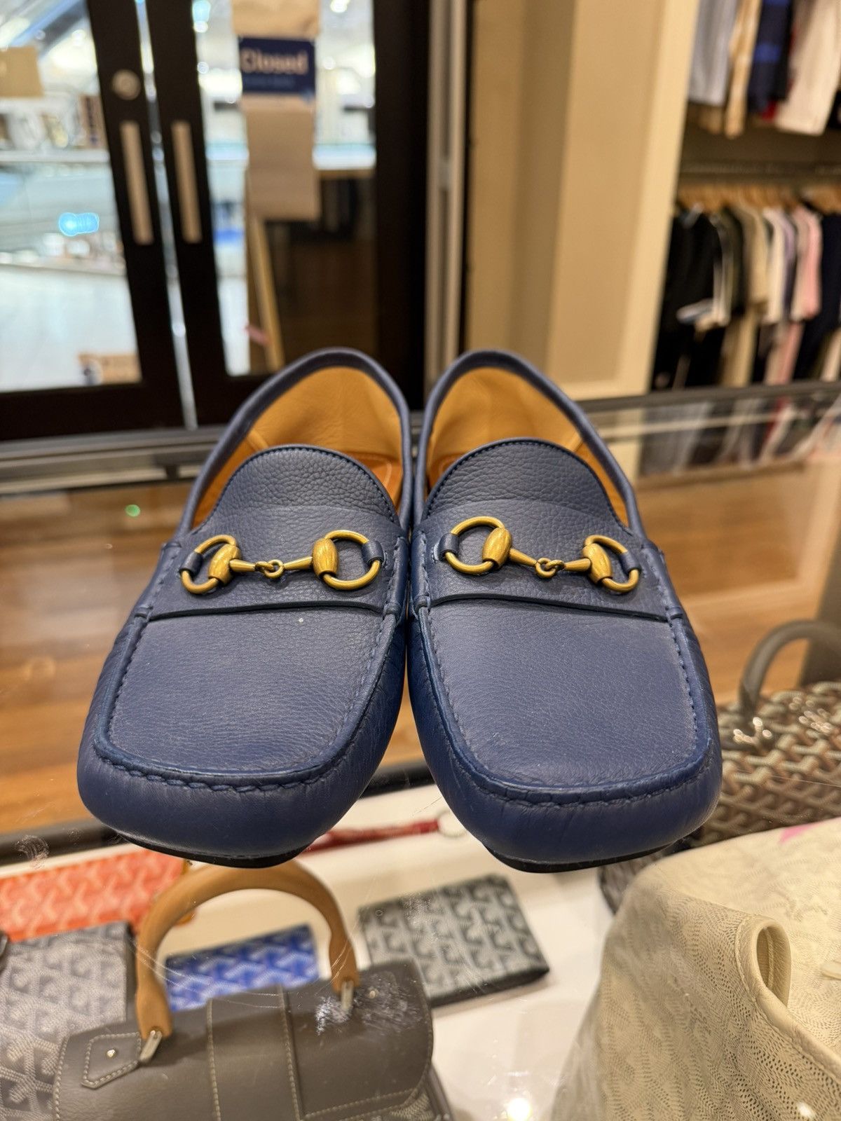 Gucci Gucci Horsebit Blue Leather Moccasin Loafer Size US 8 / EU 41 - 5 Thumbnail