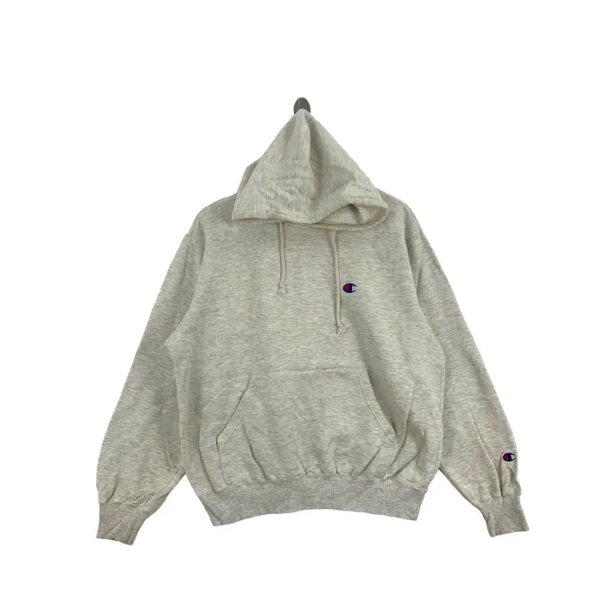 Champion Vintage CHAMPION USA Small Embroidered Logo Grey Hoodie Size US L / EU 52-54 / 3 - 1 Thumbnail