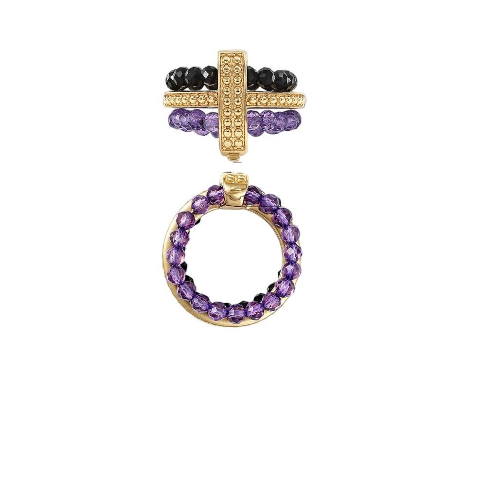 Other EverTrue Amethyst & Black Thai Spinel Ring 18K YG Plated Size ONE SIZE - 6 Thumbnail