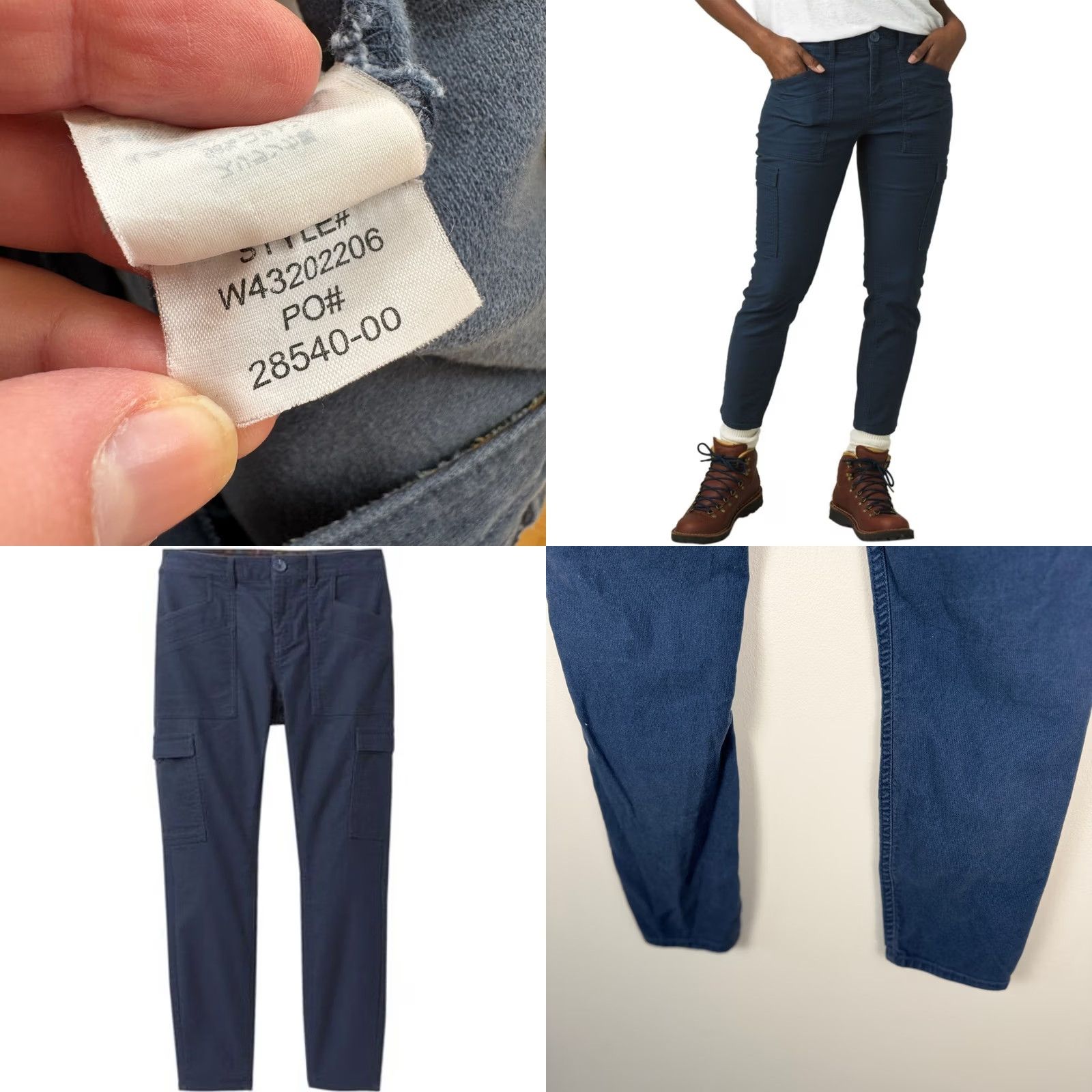 Prana Prana Nikit Cargo Pants Womens Size 2 Blue Organic Cotton Blend Casual Hike Size 26" / US 2 / IT 38 - 8 Thumbnail