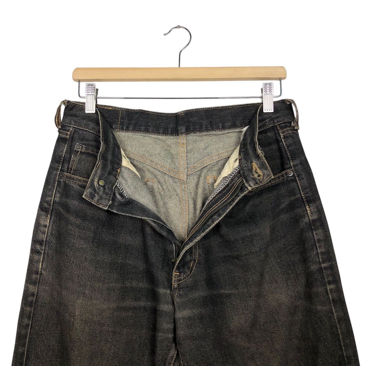 Japanese Brand Warehouse High Rise Straight Leg Jeans Faded Washed Denim Size US 30 / EU 46 - 20 Thumbnail