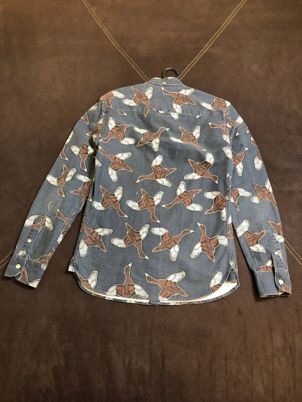 Allsaints Vintage Allsaints Bird Print Slim Fit Button Up Shirt Size US XS / EU 42 / 0 - 11 Thumbnail