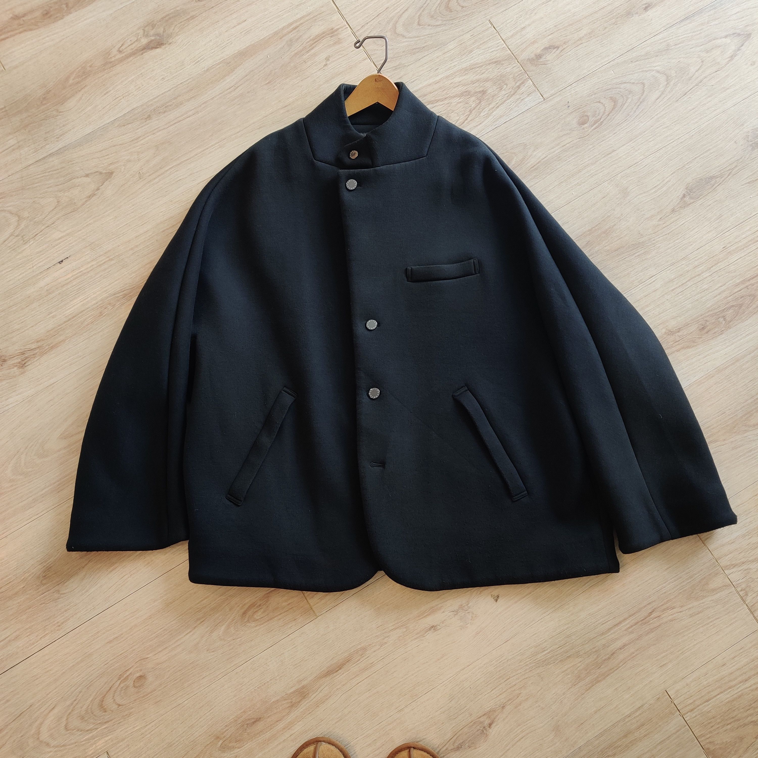 image of Fumito Ganryu Vintage Modern Jacket in Black, Men's (Size Medium)