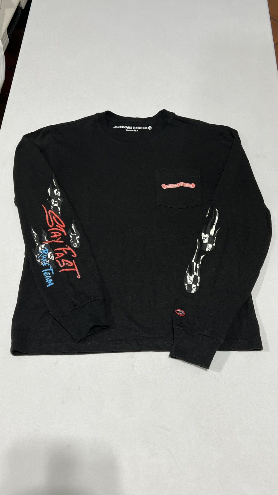 【CHROME HEARTS】Matty Boy Stay Fast L/S Tシャツ Chrome Hearts Matty Boy Sex Records Stay Fast Long Sleeve T