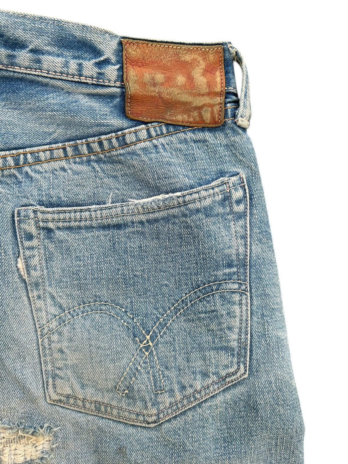 Kapital Thrashed Vintage Full Count Selvedge Repair Denim Jeans Size US 30 / EU 46 - 13 Thumbnail
