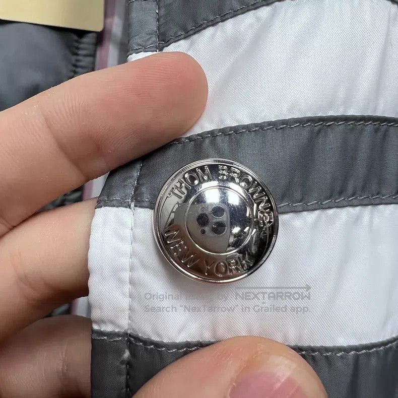 Thom Browne Thom Browne Solid Stripe Down Vest - Gray Size US L / EU 52-54 / 3 - 8 Thumbnail