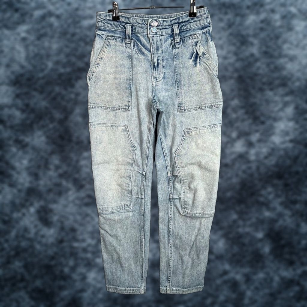 Vintage Pilcro Womens Size 27 High-Waist Tapered Leg Denim Carpenter Jeans Light Blue/Light Wash Size 27" / US 4 / IT 40 - 1 Thumbnail