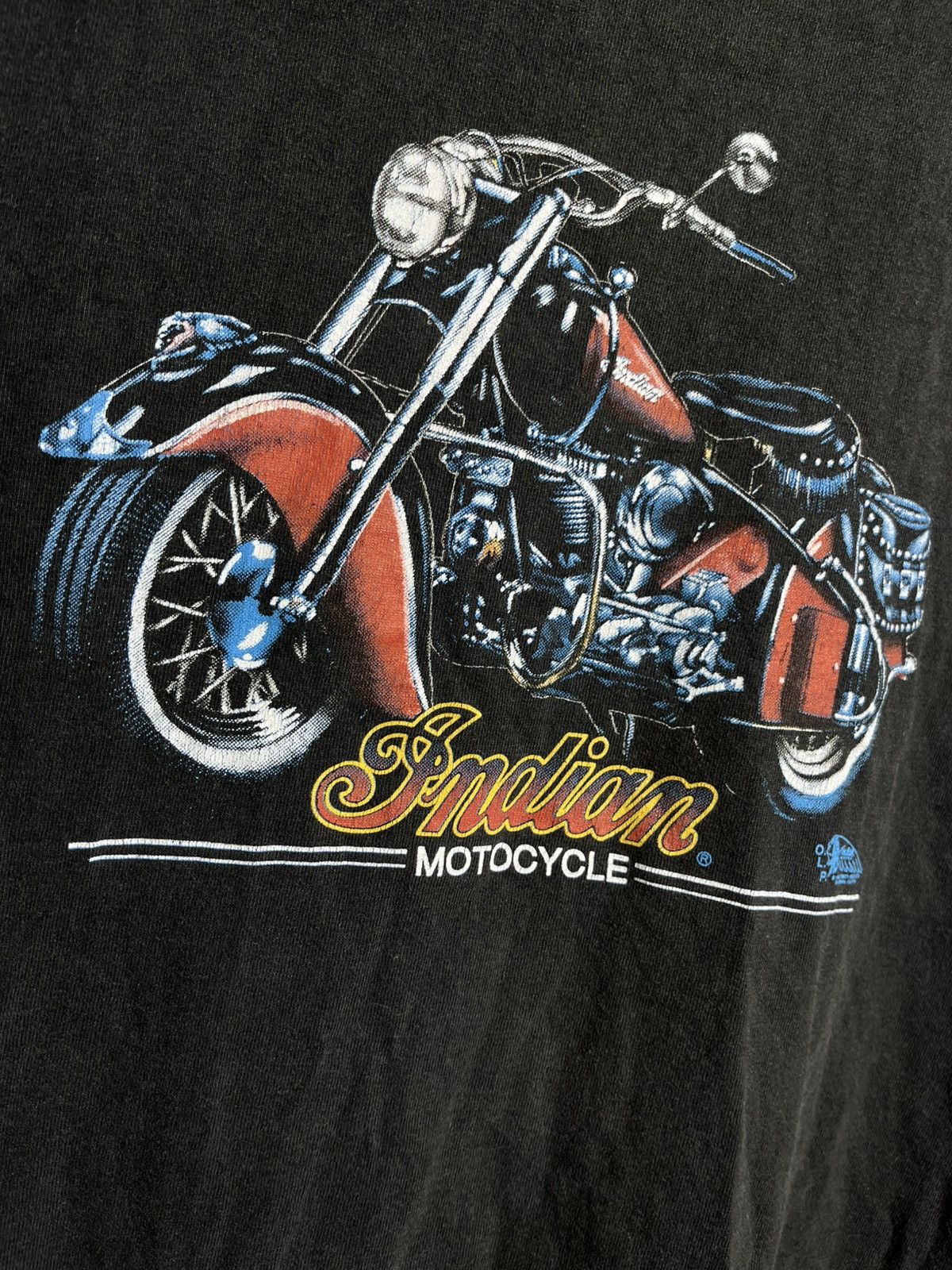 Other 1990s INDIAN MOTORCYCLE T-Shirt Made in USA BELTON cotton Size US XL / EU 56 / 4 - 2 Thumbnail