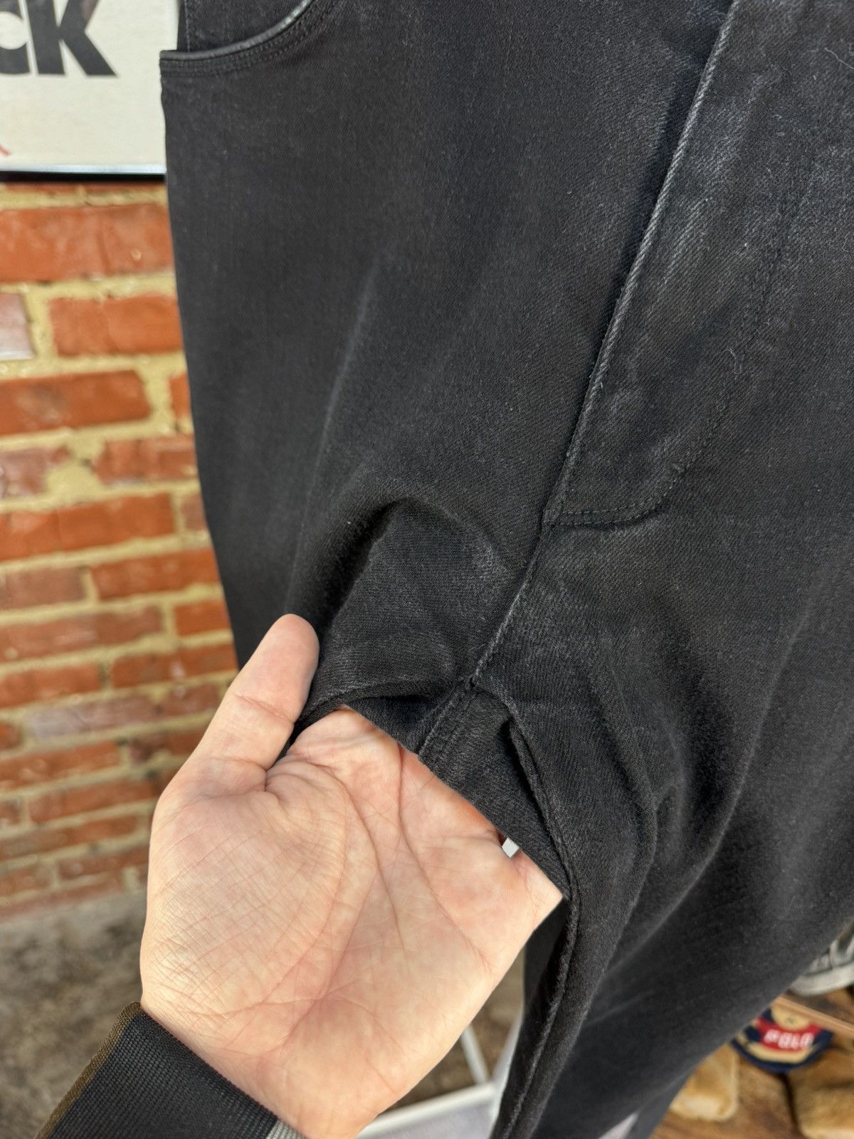 Ermenegildo Zegna × Z Zegna Zegna Sport Pure Black Denim 9,5 OZ Jeans Slim Fit Size US 36 / EU 52 - 7 Thumbnail