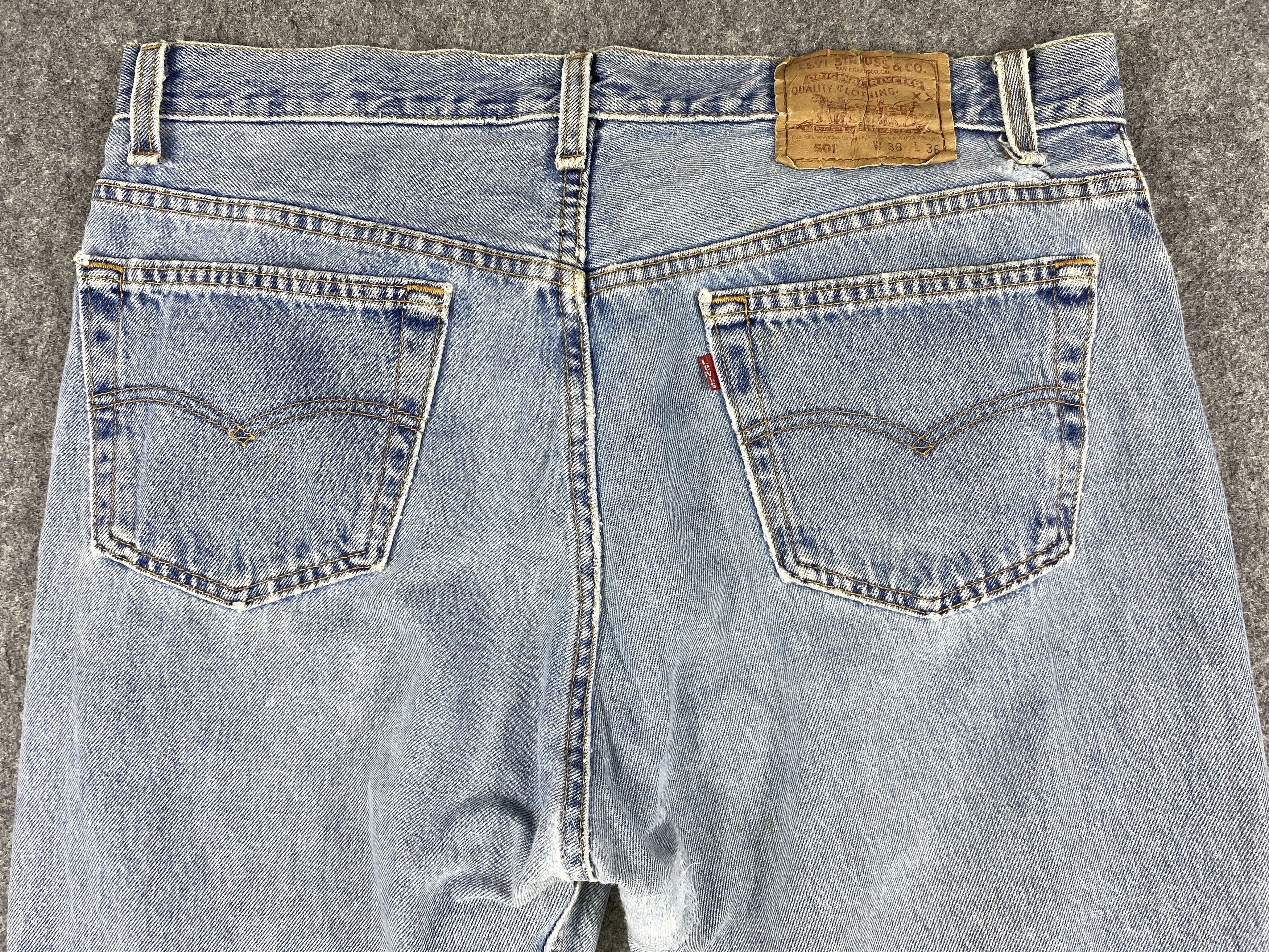 Levi's Ripped Blue Vintage Levi's 501 USA 36x35.5 Denim -JN1161 Size US 36 / EU 52 - 4 Thumbnail