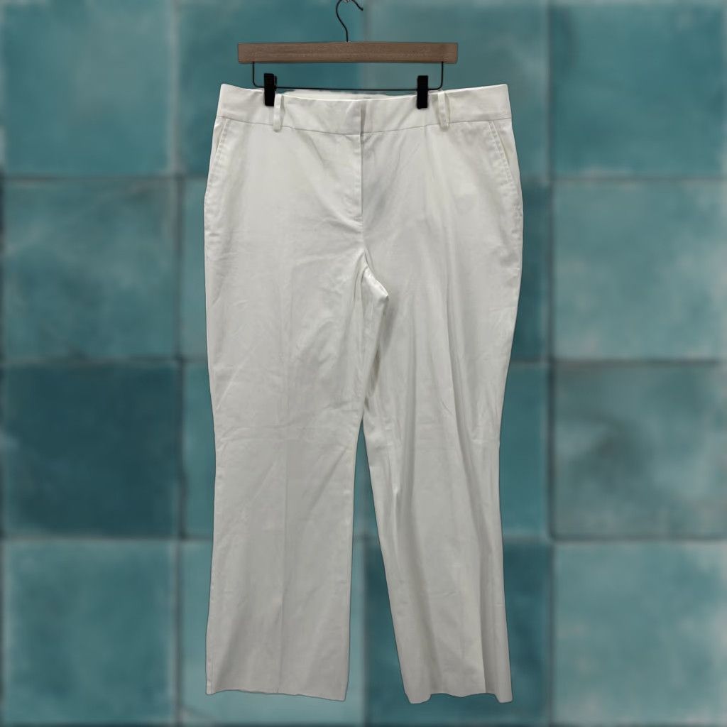 Talbots Talbots Pants Womens 16 White Heritage Straight Leg Chino Cotton Stretch Pockets Size 38" / US 16 / IT 52 - 1 Thumbnail