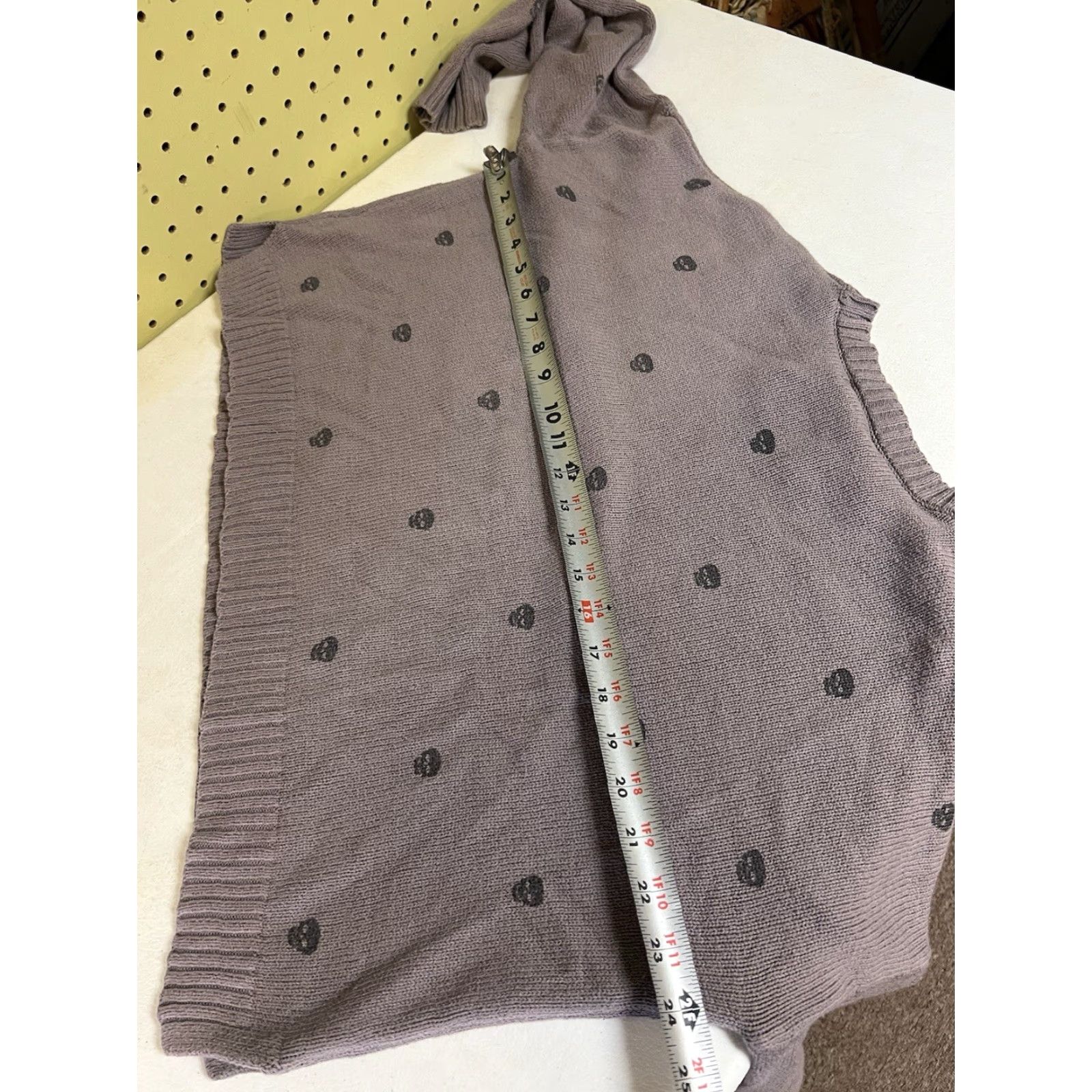 Vintage Sincerely Jules SweatEr Crewneck Pullover Crop Skull Knit Cotton Blend Women M Gray Taupe Regular Long Sleeve Casual Sweatshirt Size M / US 6-8 / IT 42-44 - 7 Thumbnail