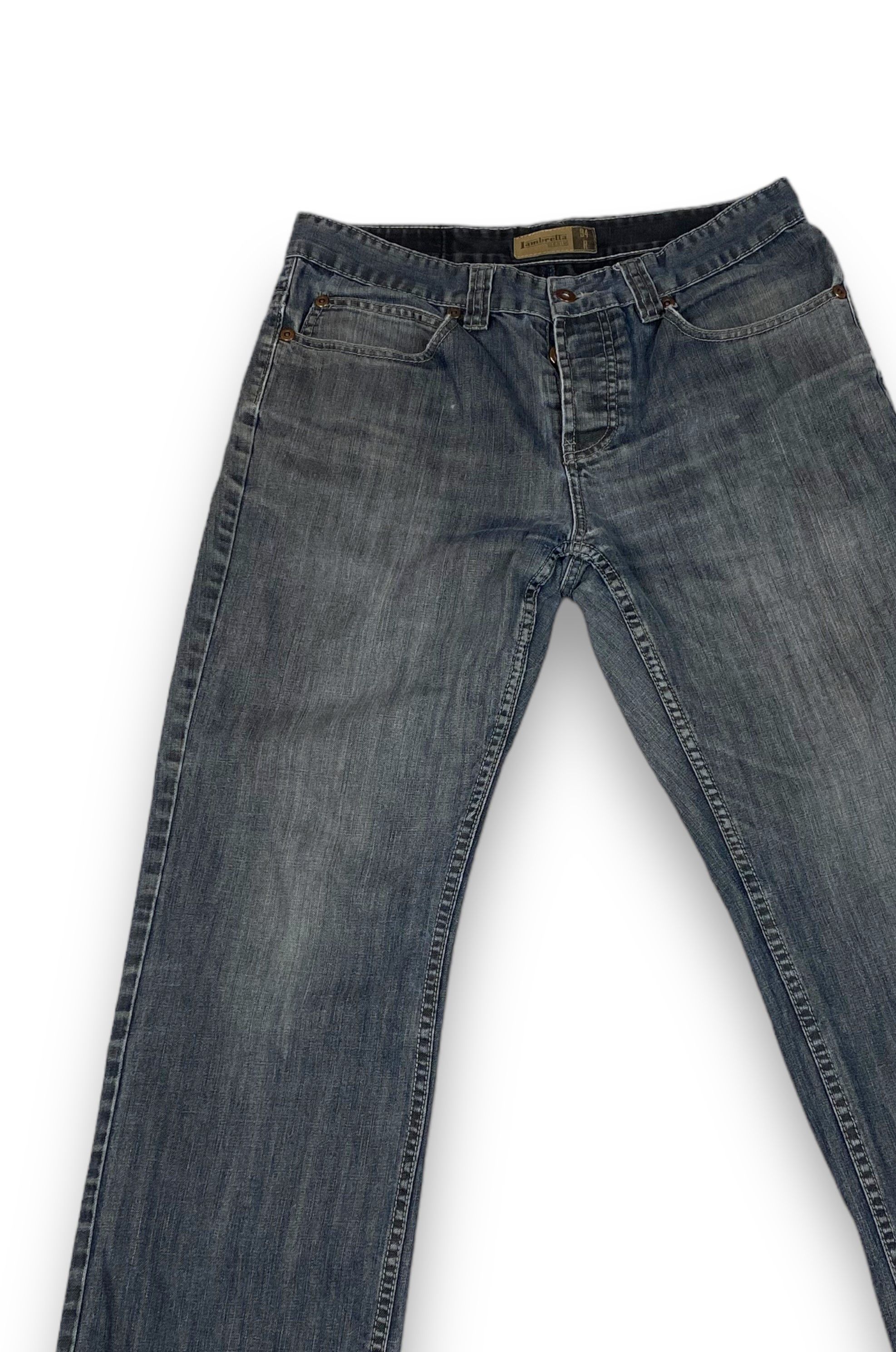 Lambretta Vintage LAMBRETTA Grey Washed Bootcut Distressed Jeans M753 Size US 34 / EU 50 - 4 Thumbnail