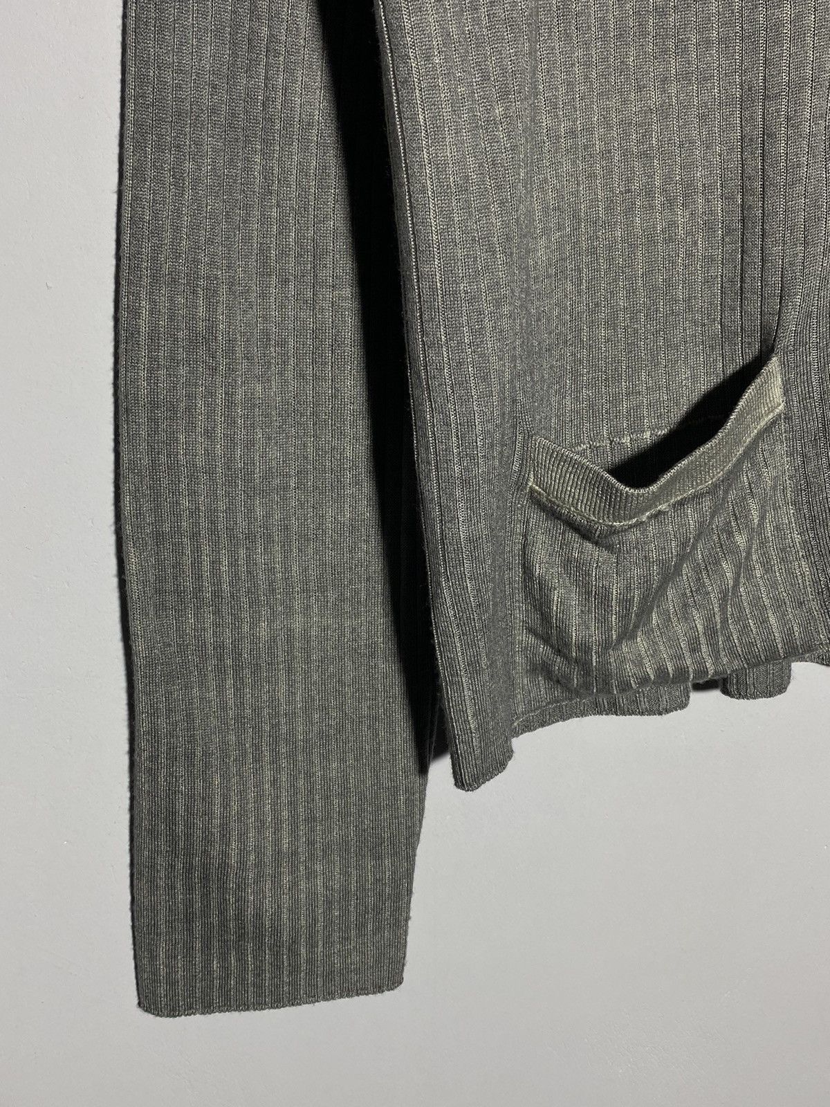Prada Prada wool silk grey v-neck cardigan sweater Size US XL / EU 56 / 4 - 5 Thumbnail