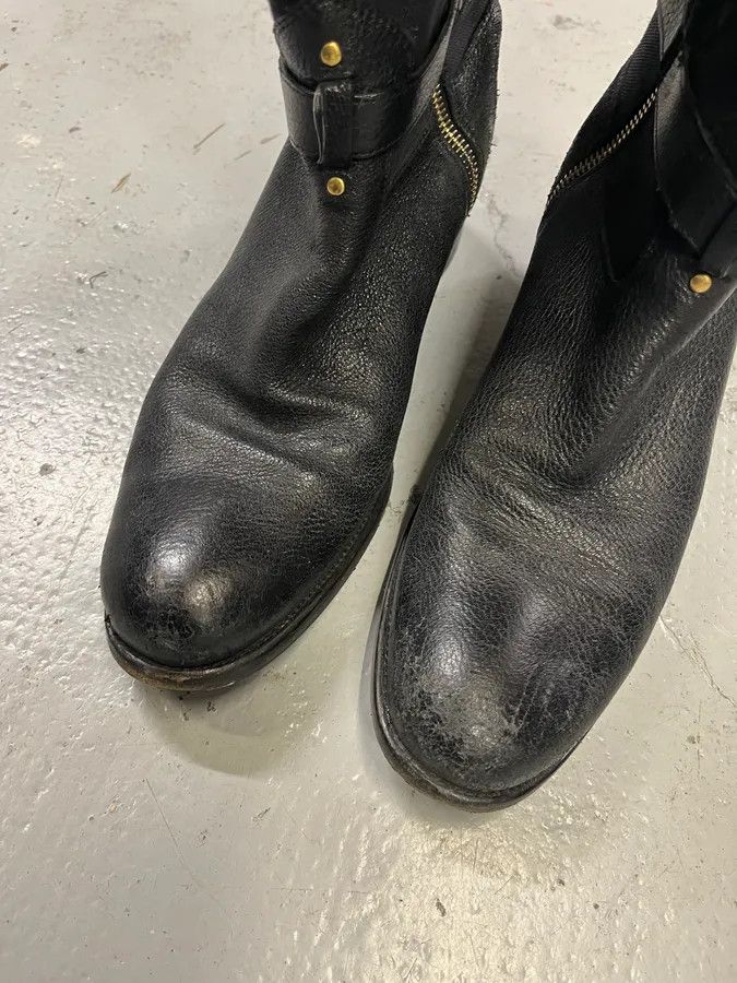 Prada 2010s Prada Black Leather Buckle Knee-High Boots Size US 9 / IT 39 - 4 Thumbnail