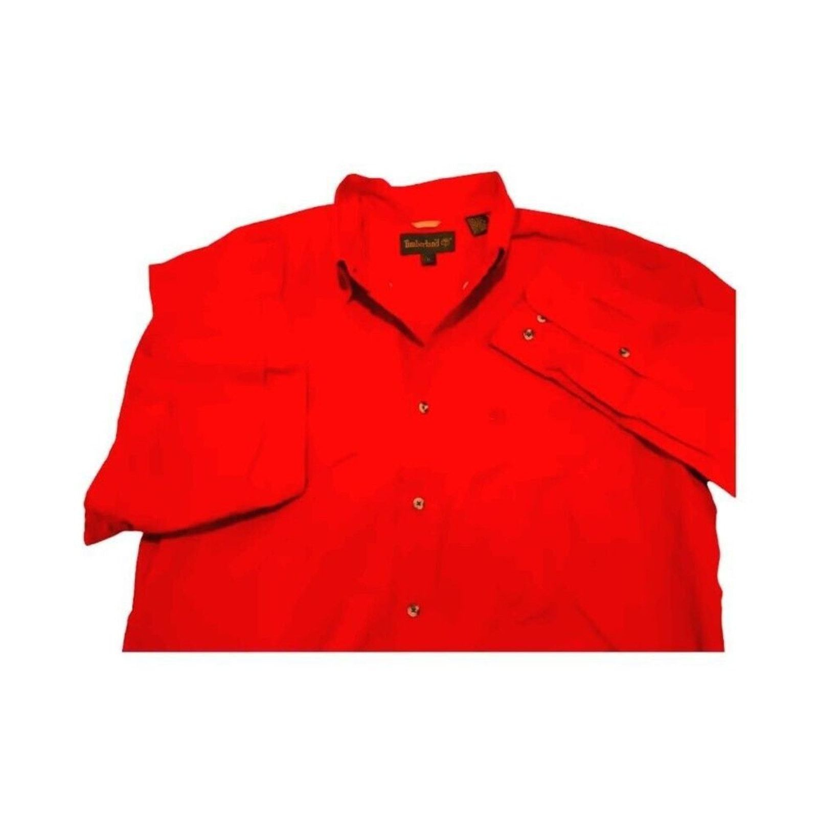 Timberland Timberland Men's Shirt Red L Long Sleeve Button-Up Cotton Size US L / EU 52-54 / 3 - 1 Thumbnail