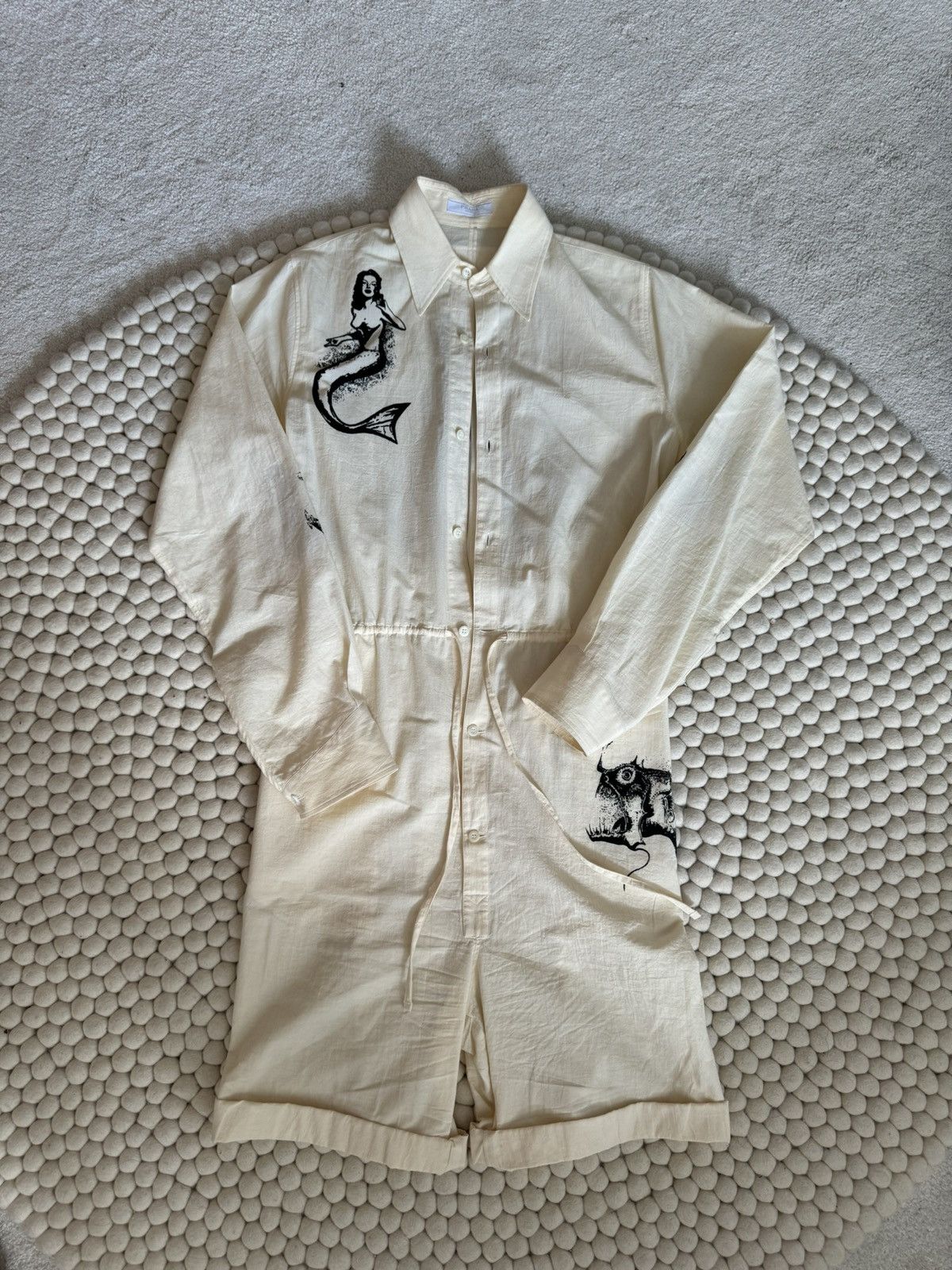 image of New Cream Prada Playsuit, Xs / 34 / 6 in Beige, Men's