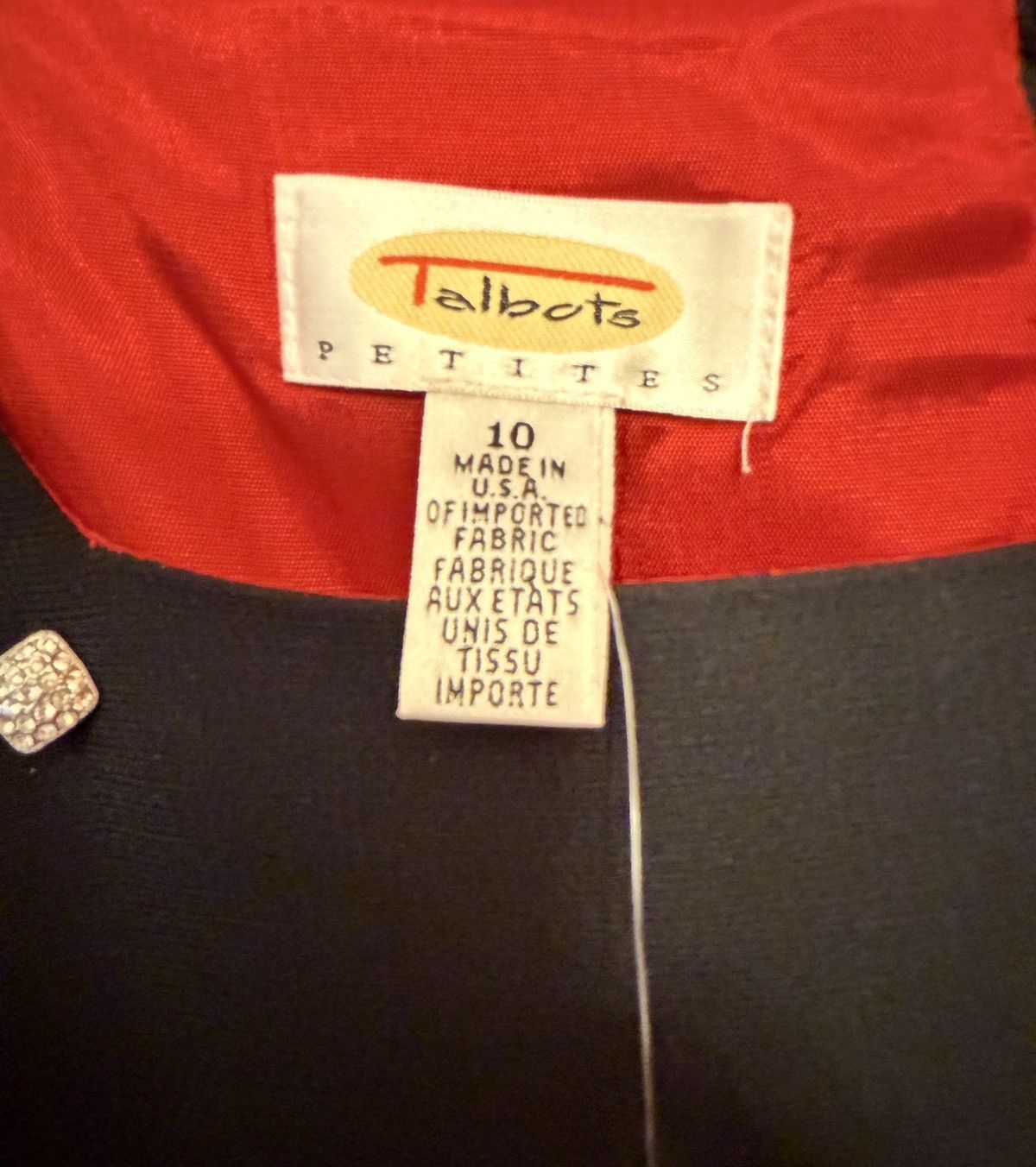 Talbots Talbots Women Petite Vtg Lined Black Dress Rhinestone Button Size L / US 10 / IT 46 - 2 Thumbnail